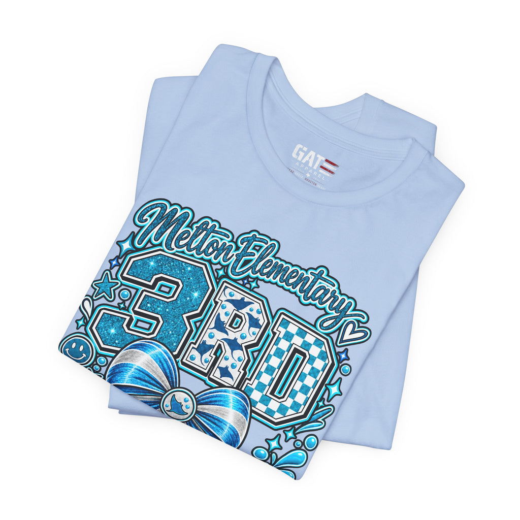 Melton 3rd Grade School T‑Shirt — Bow Design