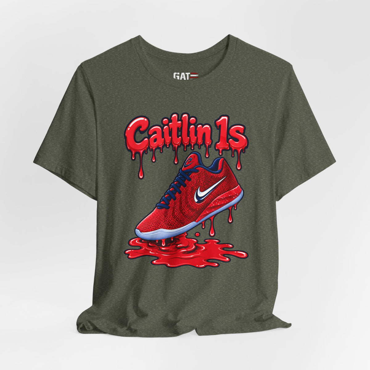 Caitlin Clark Caitlin 1s USA Reds Paint Sneaker Shirt