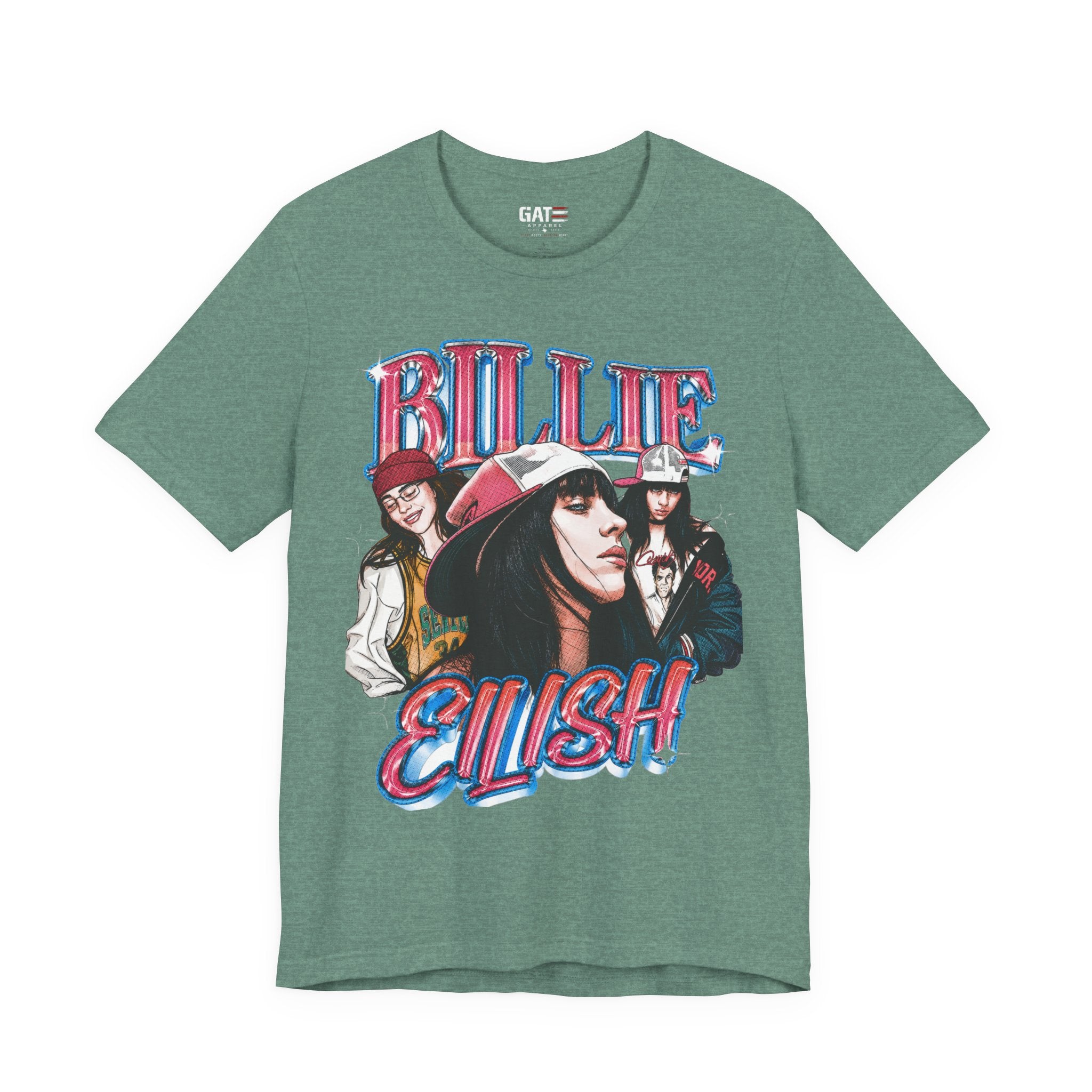 Graphic Tee — Retro Pop Artist Portrait "Billi Eilish"
