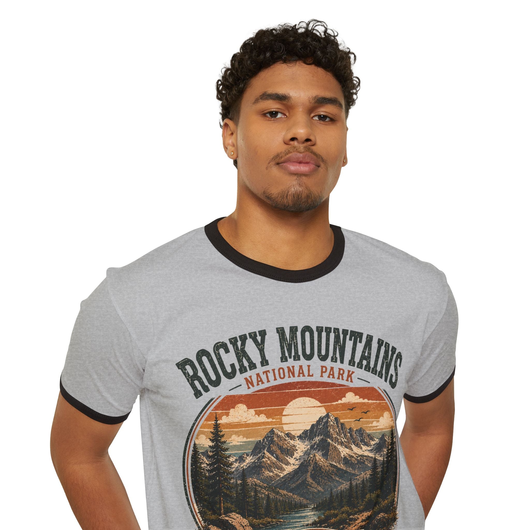 Rocky Mountains National Park Colorado Vintage Ringer T-Shirt