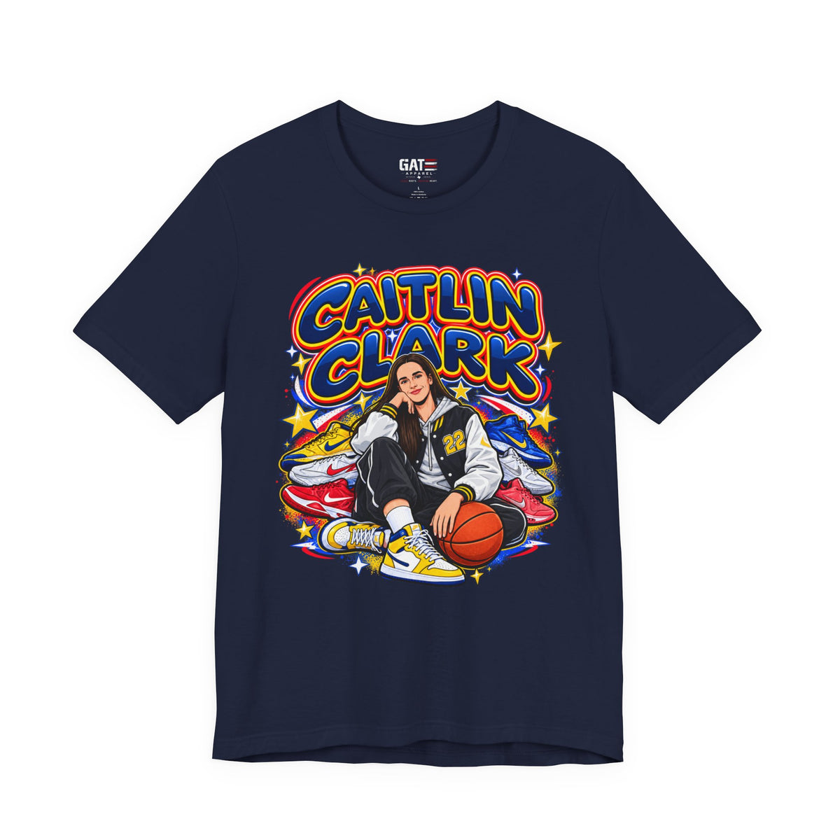 Caitlin Clark Indiana Fever Shirt – WNBA Basketball Sneakers Tee product mockup 11