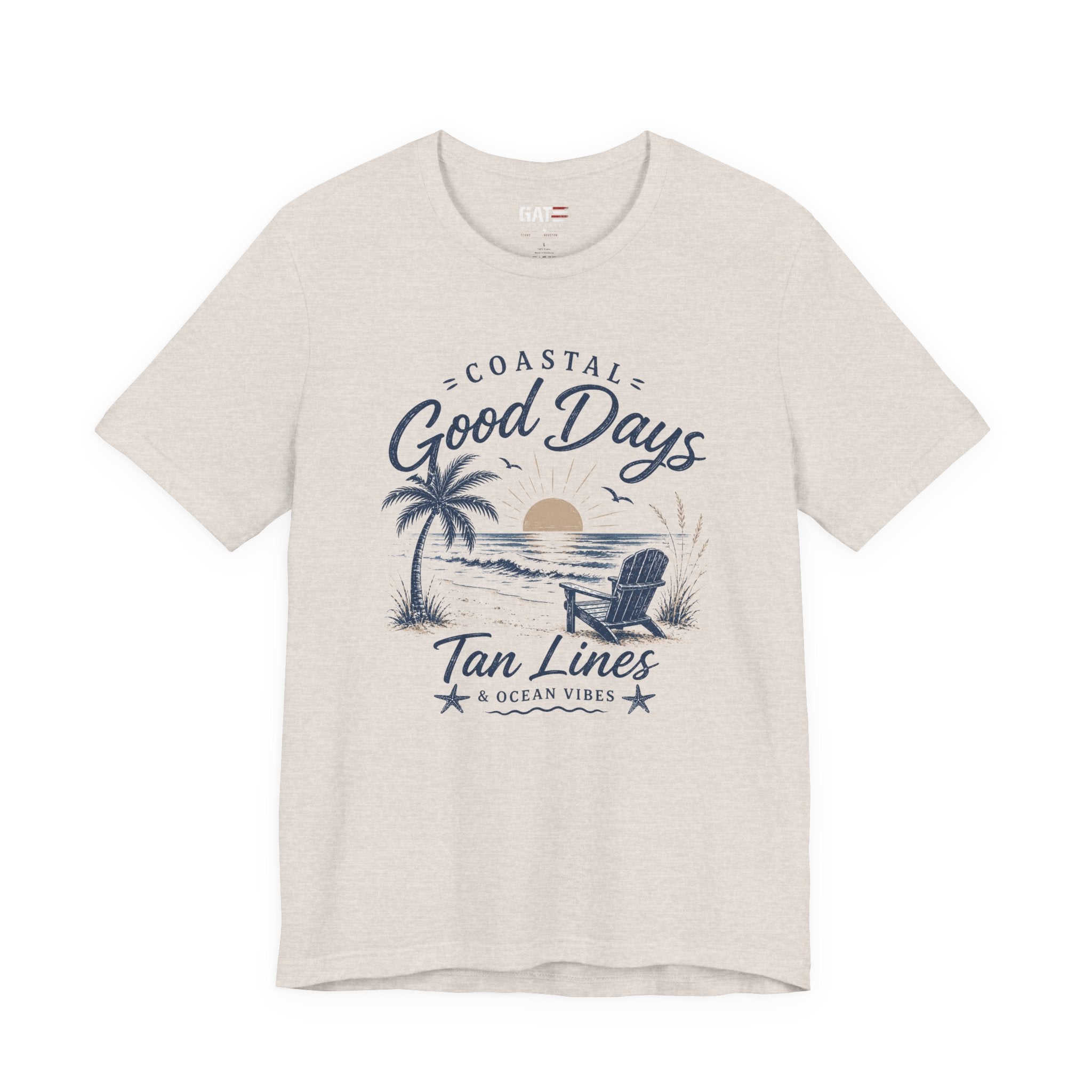 Coastal Good Days Tee — 'Tan Lines' Beach Sunset T-Shirt