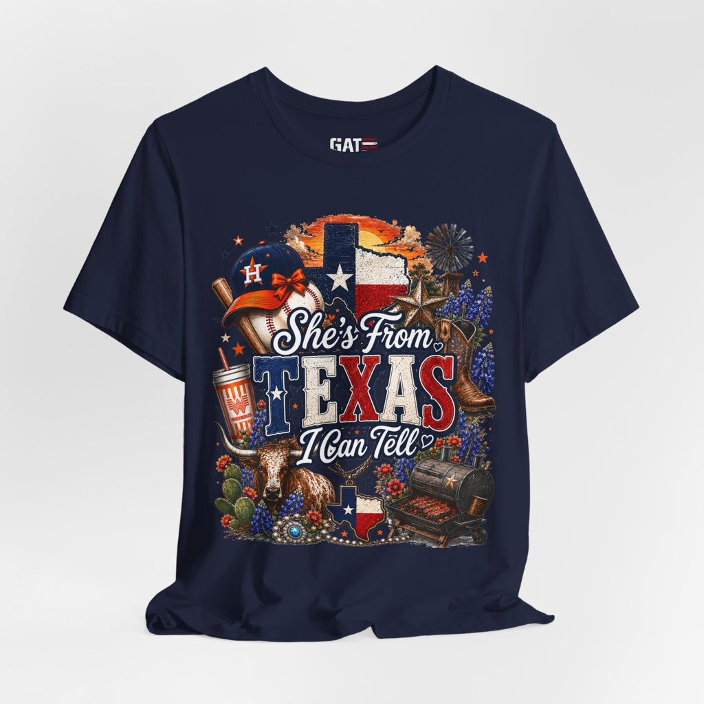 She's From Texas T-Shirt — Texas Pride Graphic Tee