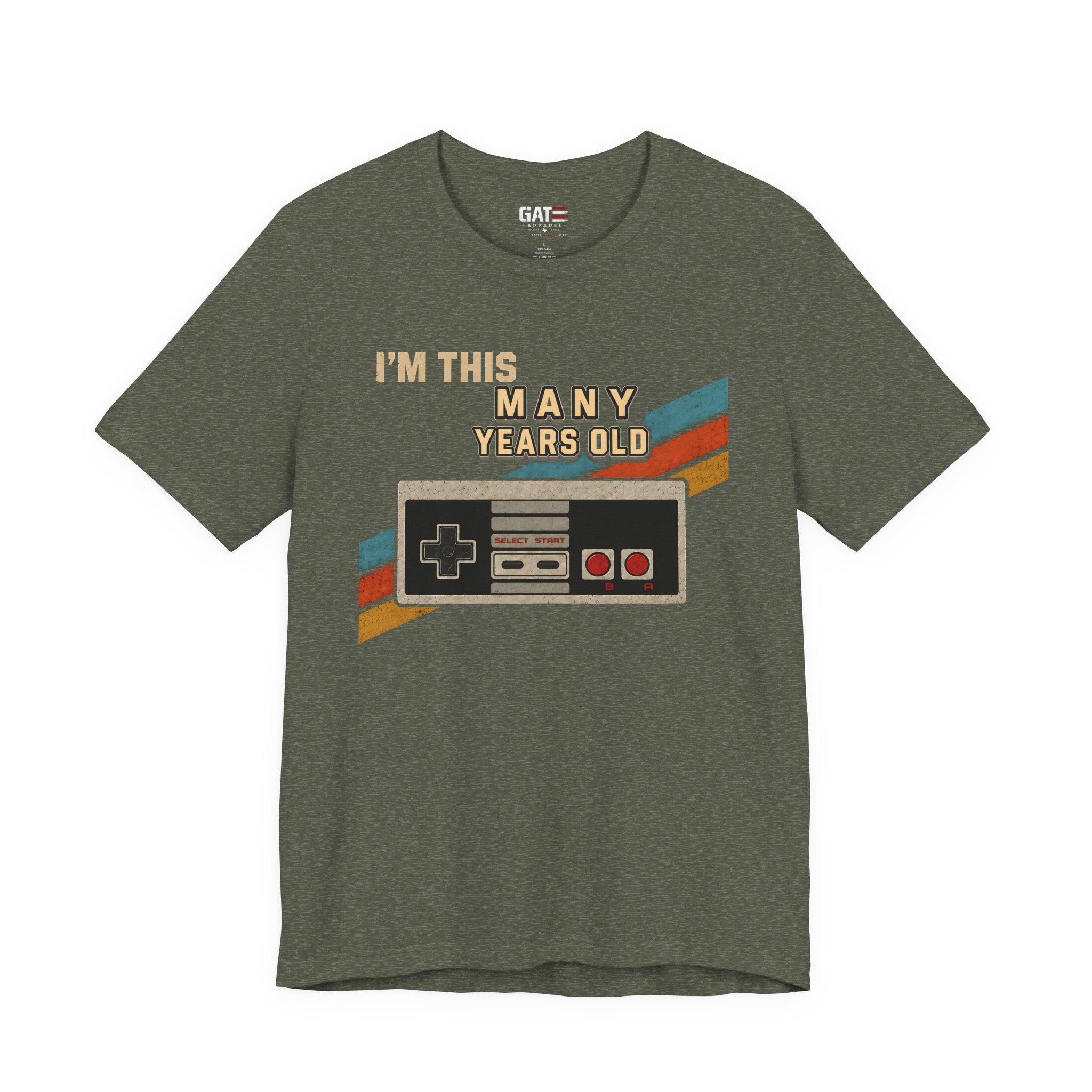Retro Gaming Birthday Shirt, Gamer Gift for Men, I'm This Many Years Old Tee, 80s 90s Video Game Shirt, Classic Gamer Gift