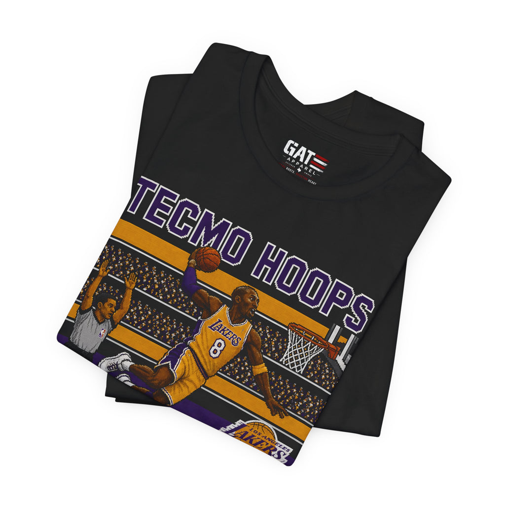 Tecmo Hoops Kobe Bryant Slam Dunk Lakers T-Shirt | Retro Basketball Kobe Tribute