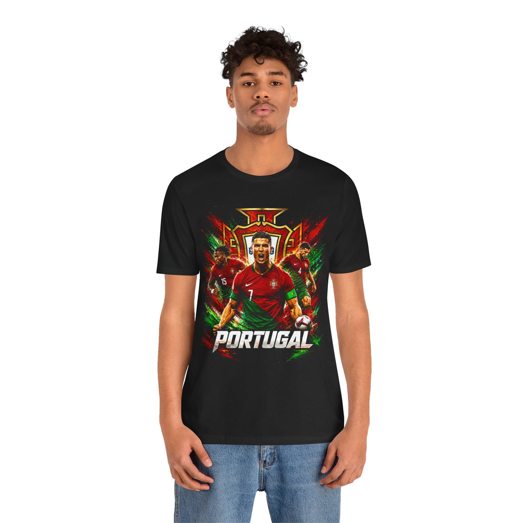 Portugal Soccer Tee — Cristiano Ronaldo Graphic Football Fan Shirt
