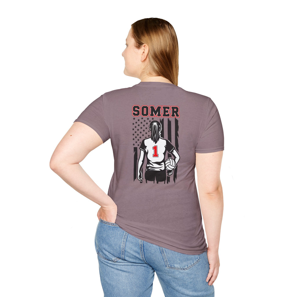Volleyball Mom T‑Shirt – Custom Name