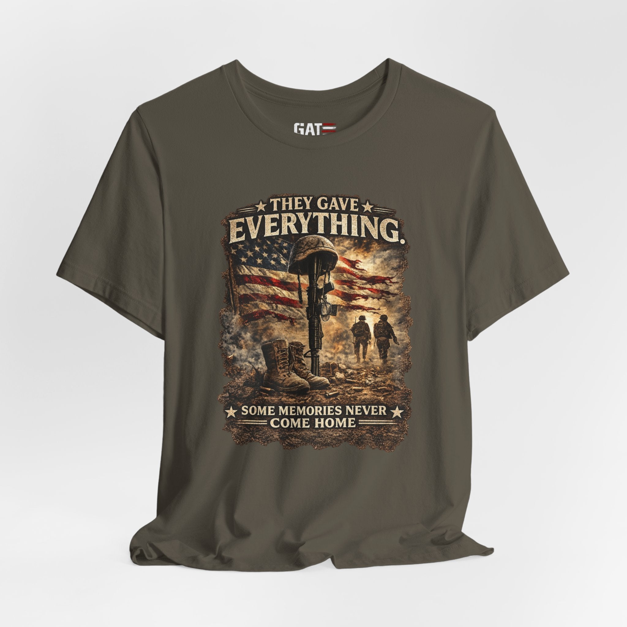 They Gave Everything Memorial T-Shirt — "Some Memories Never Come Home" Patriotic Veteran Tribute Tee