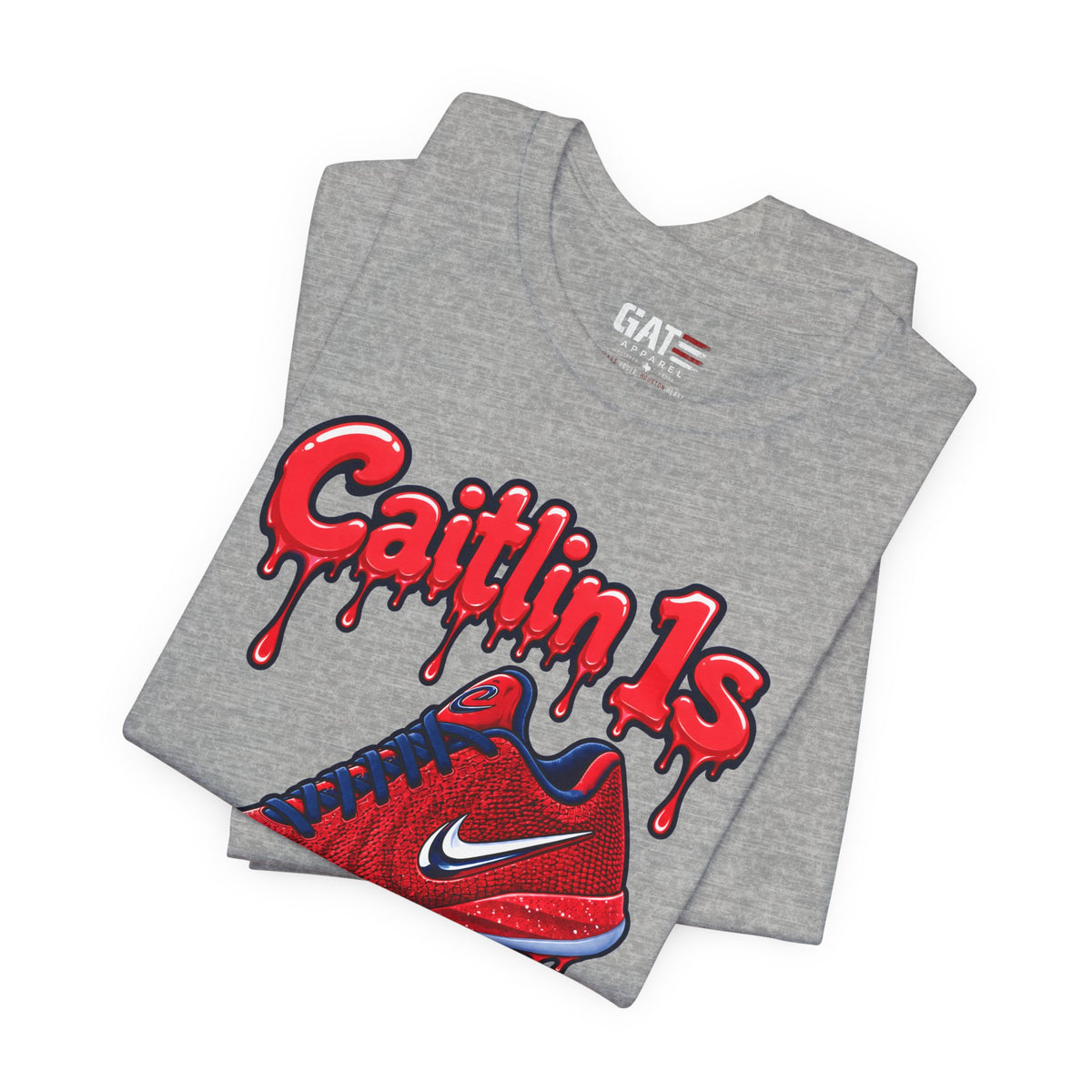 Caitlin Clark Caitlin 1s USA Reds Paint Sneaker Shirt