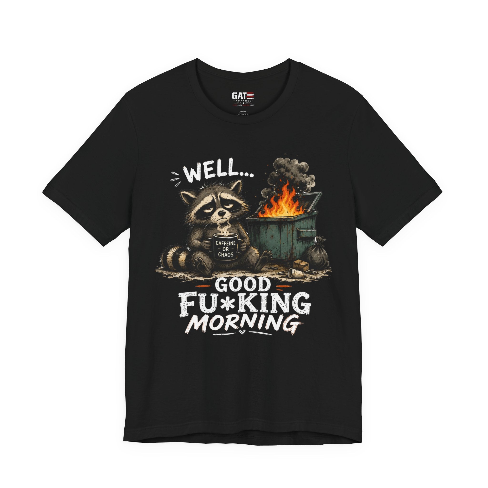 Funny Raccoon Shirt, Coffee Lover Shirt, Trash Panda Tee, Funny Animal Shirt, Sarcastic Shirt, Coffee Addict Gift, Unisex Graphic Tee