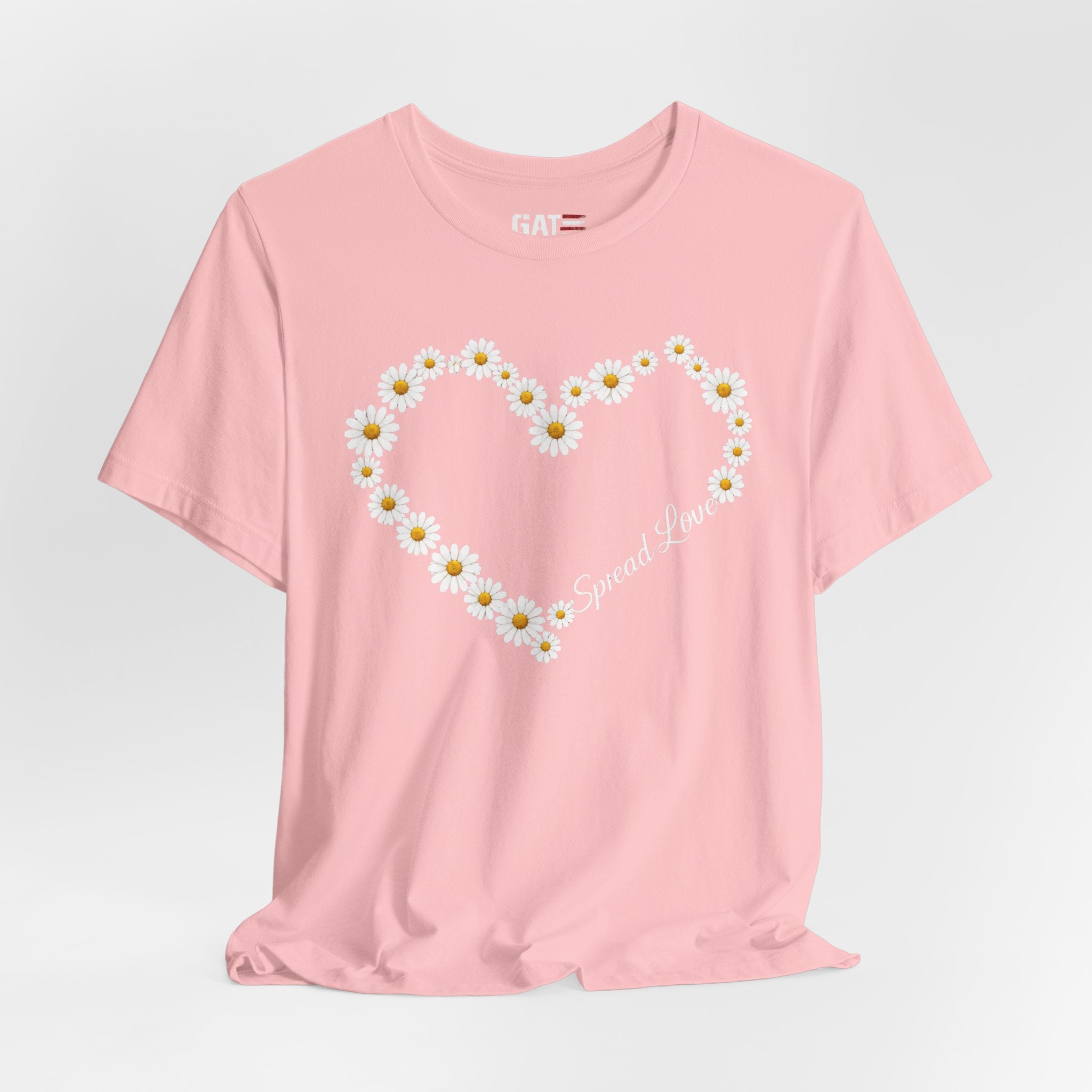 Daisy Heart Tee — "Spread Love" Floral Graphic T-Shirt