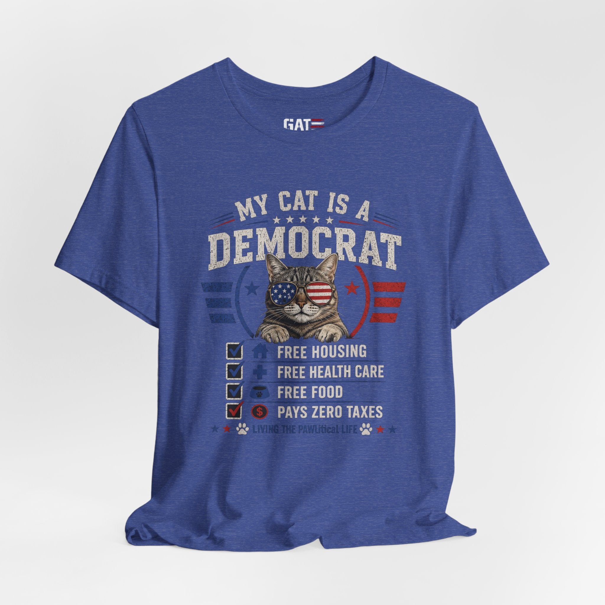 Funny Cat Lover Shirt, Political Humor Tee, Cat Mom Gift, Cat Dad Shirt, Patriotic Cat Lover Gift, Election Humor Tee