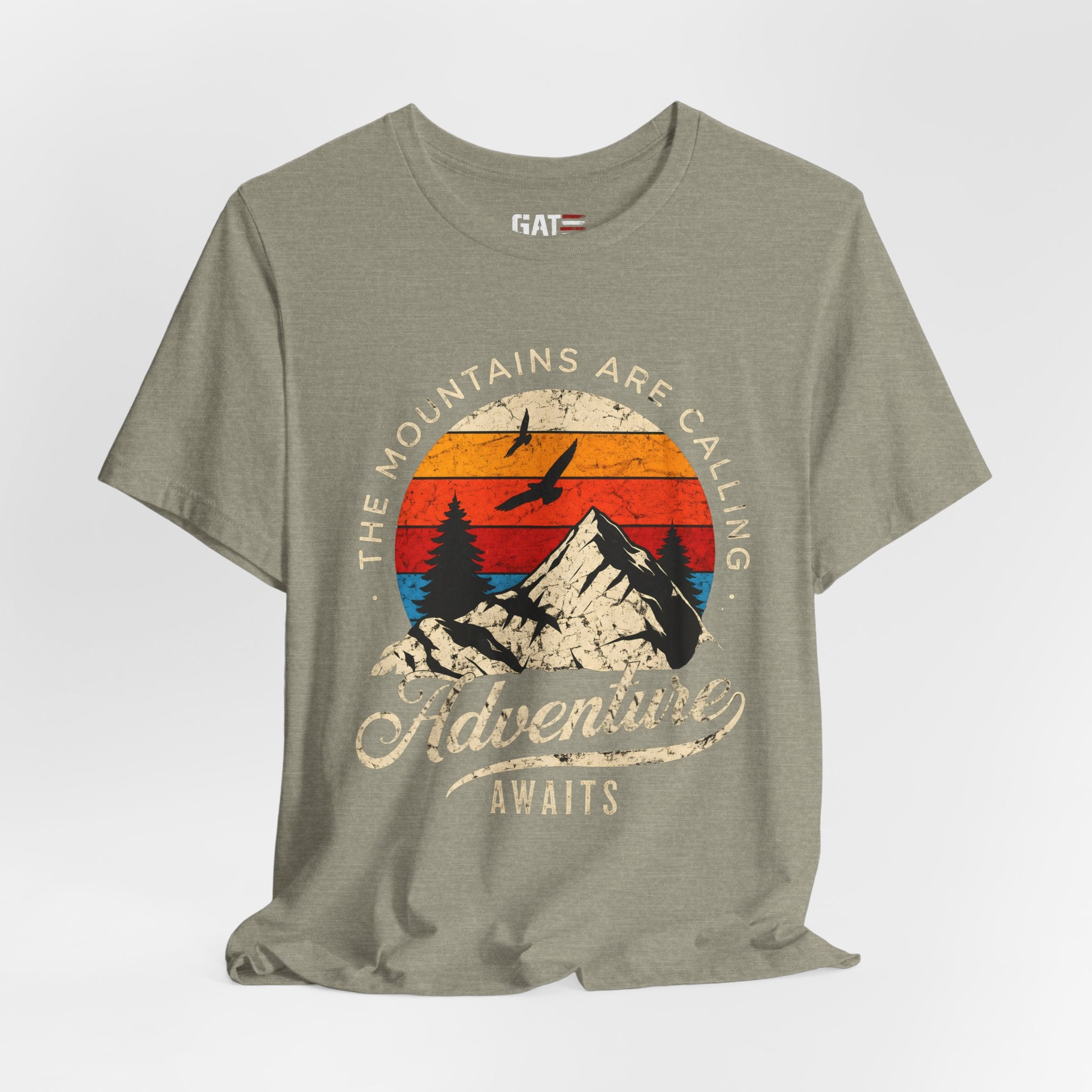 Mountain Adventure Shirt, The Mountains Are Calling Adventure Awaits Tee, Vintage Hiking T Shirt, Camping Shirt, Outdoor Lover Gift, Nature