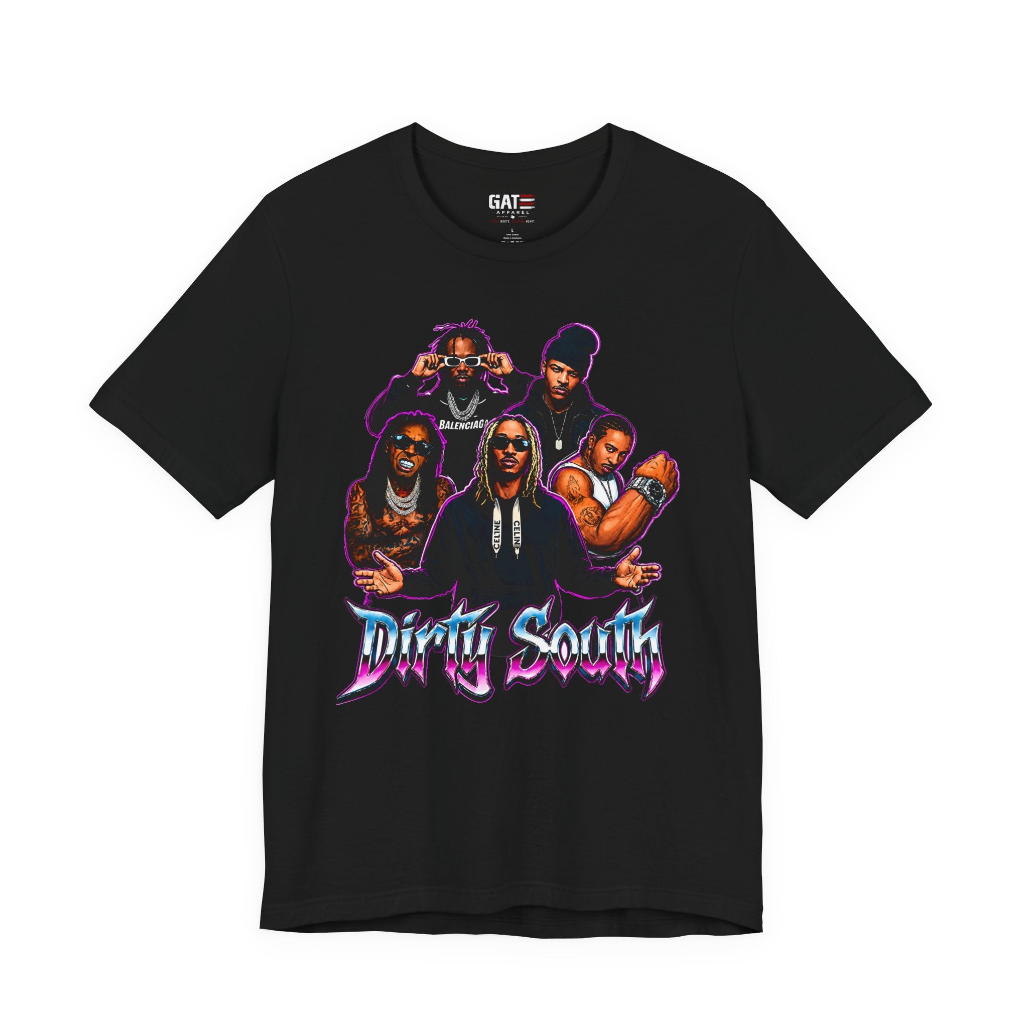 T-Shirt — 'Dripin South' Retro Hip-Hop Crew Graphic Tee
