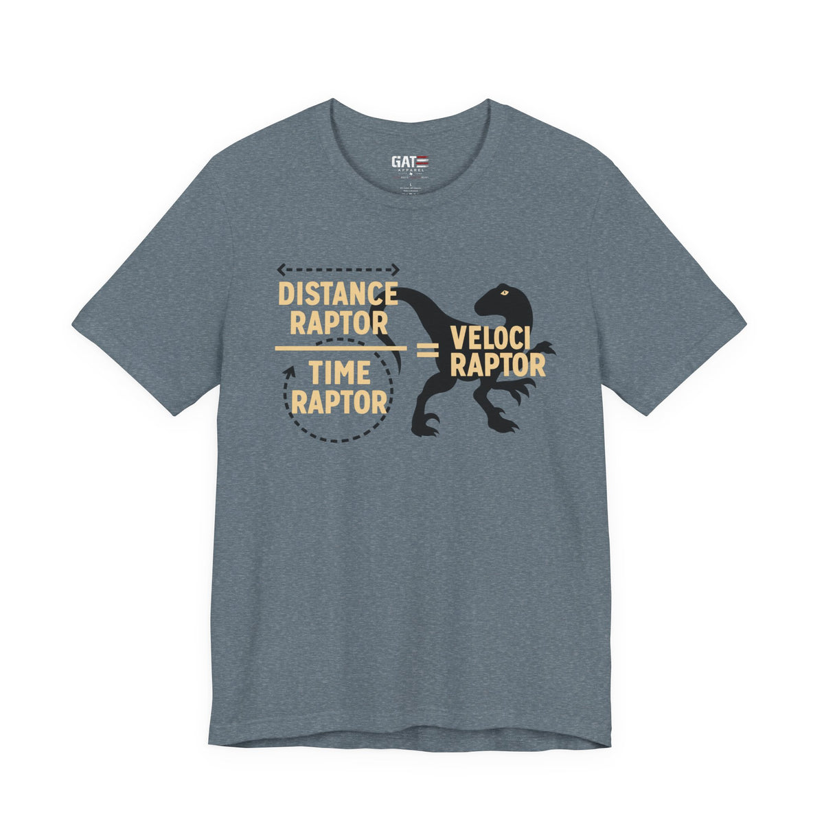 Velociraptor Distance Over Time Shirt | Funny Science Dinosaur Tee