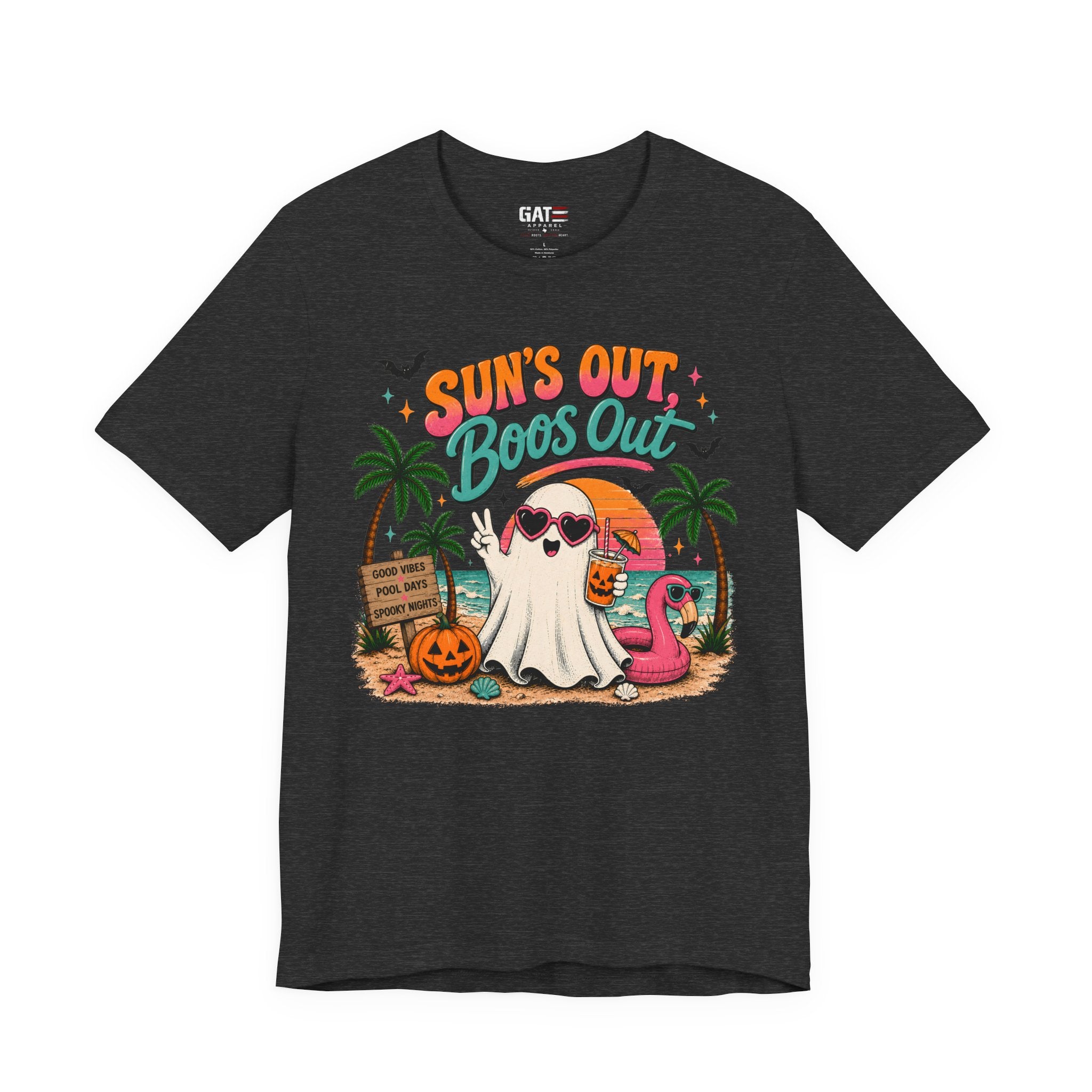 Summerween Shirt, Spooky Beach Shirt, Ghost Beach Tee, Halloween Beach Shirt, Coastal Halloween Tee, Tropical Ghost Shirt