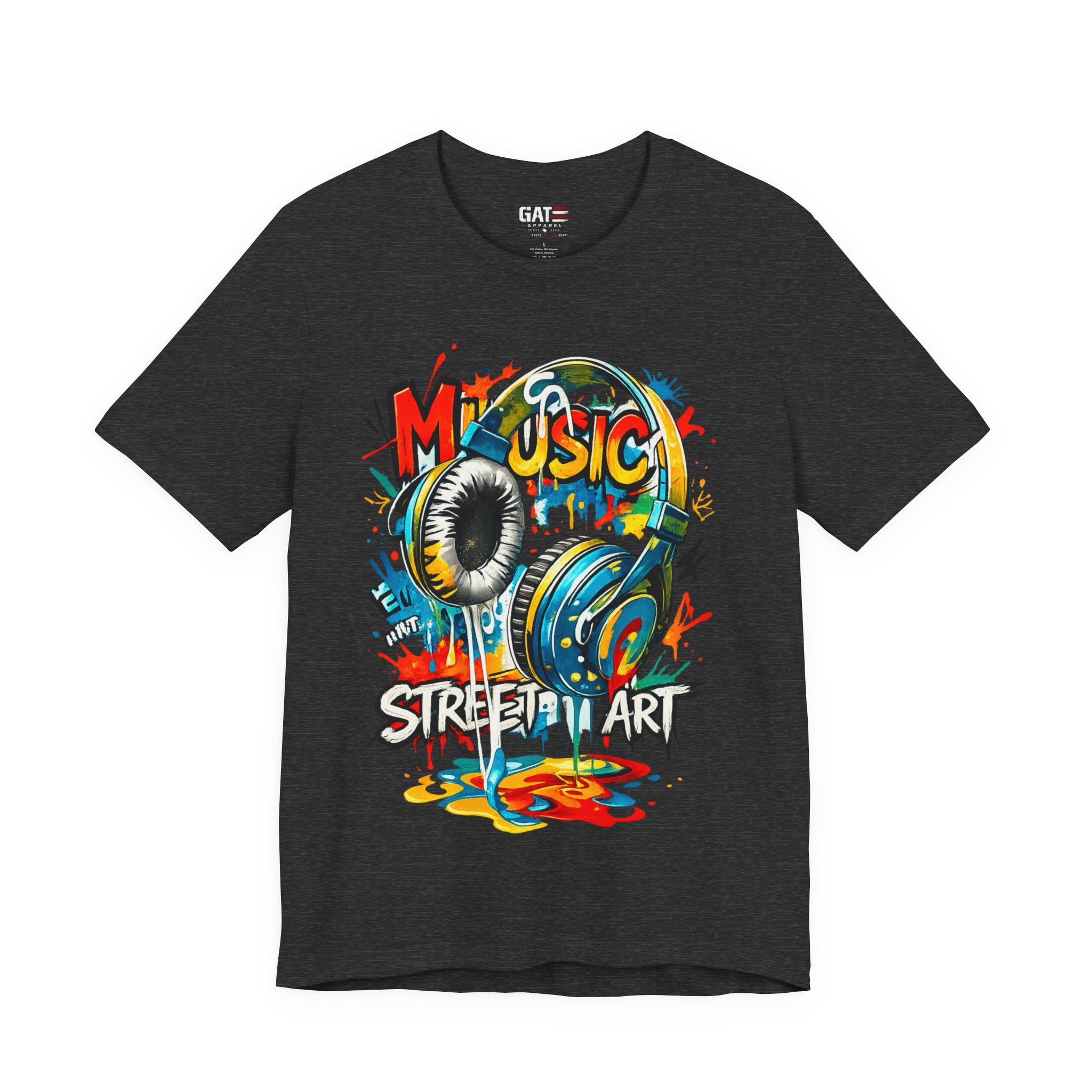 Urban Beats – Music Street Art Headphones Graphic Tee