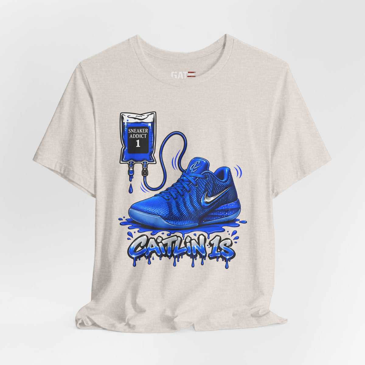Caitlin Clark Caitlin 1s Addict Blue Sneaker Shirt