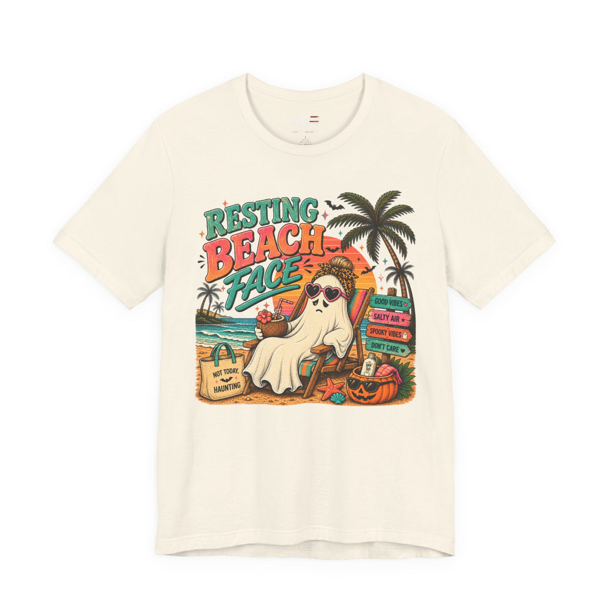 Summerween Spooky Beach Shirt | Tropical Ghost Tee Style 4