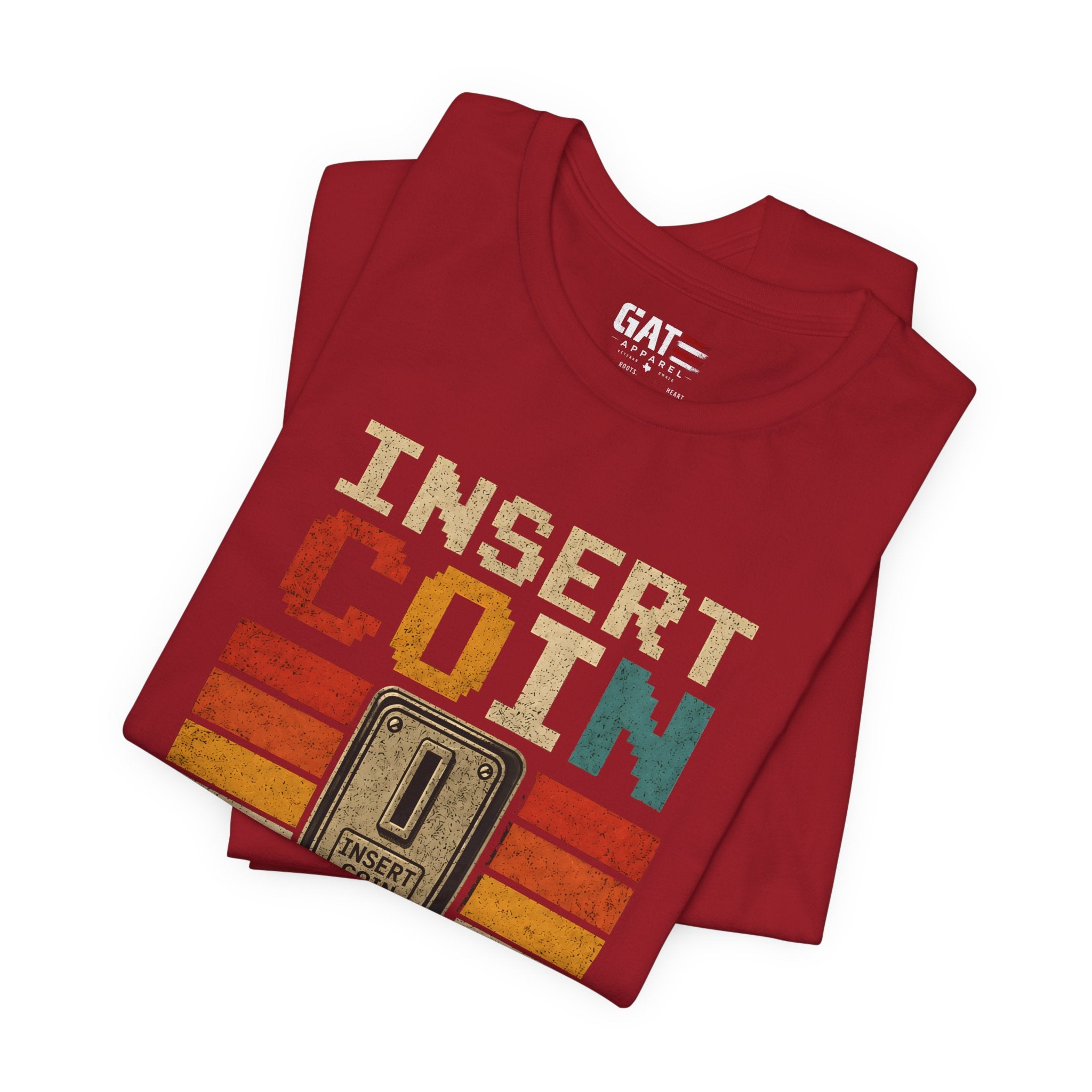 Insert Coin to Continue Adulting Shirt, Retro Gamer T-Shirt, Funny Gaming Tee, Video Game Gift for Gamers, Nerd Gift