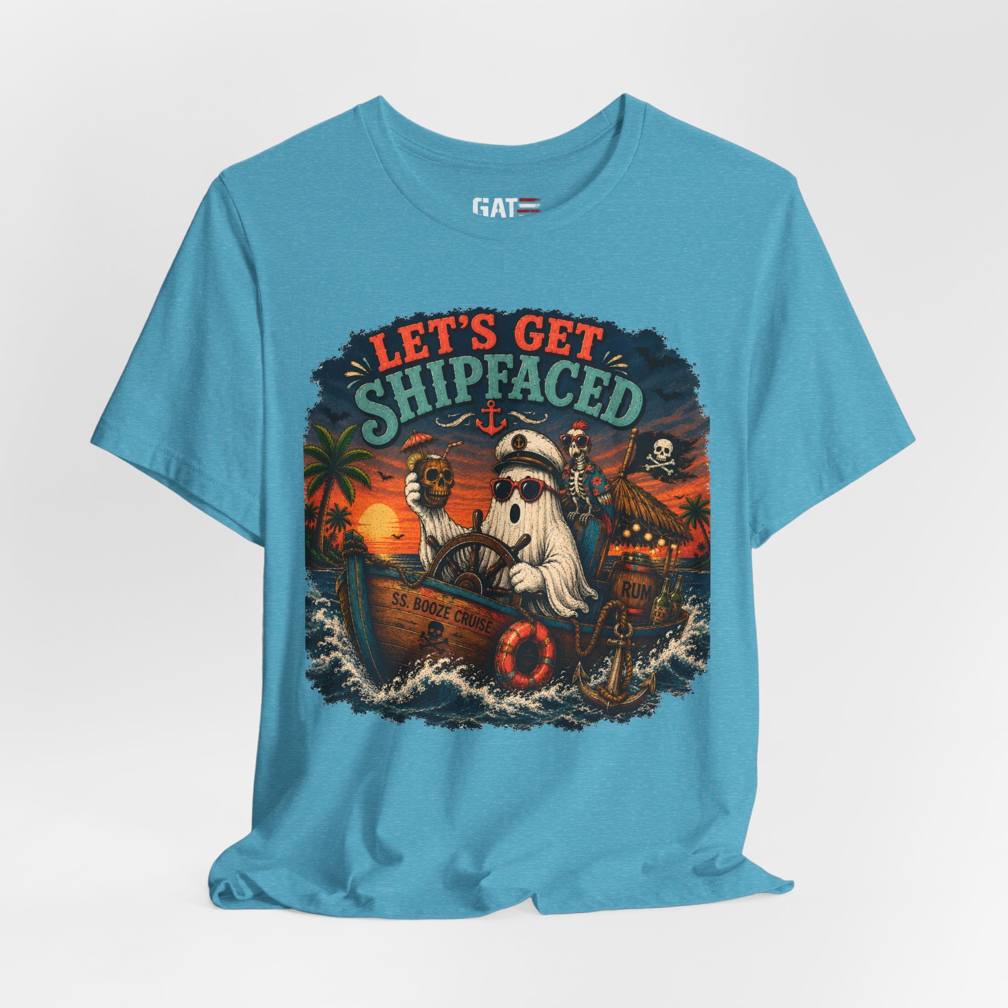 Summerween Shirt, Spooky Beach Shirt, Ghost Beach Tee, Halloween Beach Shirt, Coastal Halloween Tee, Tropical Ghost Shirt