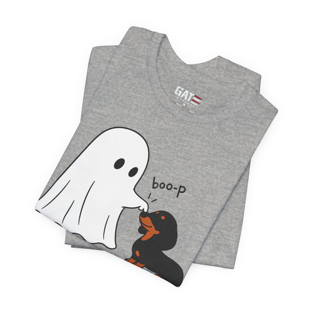 Halloween Ghost & Dachshund — "boo-p" Cute Dog Halloween T-Shirt