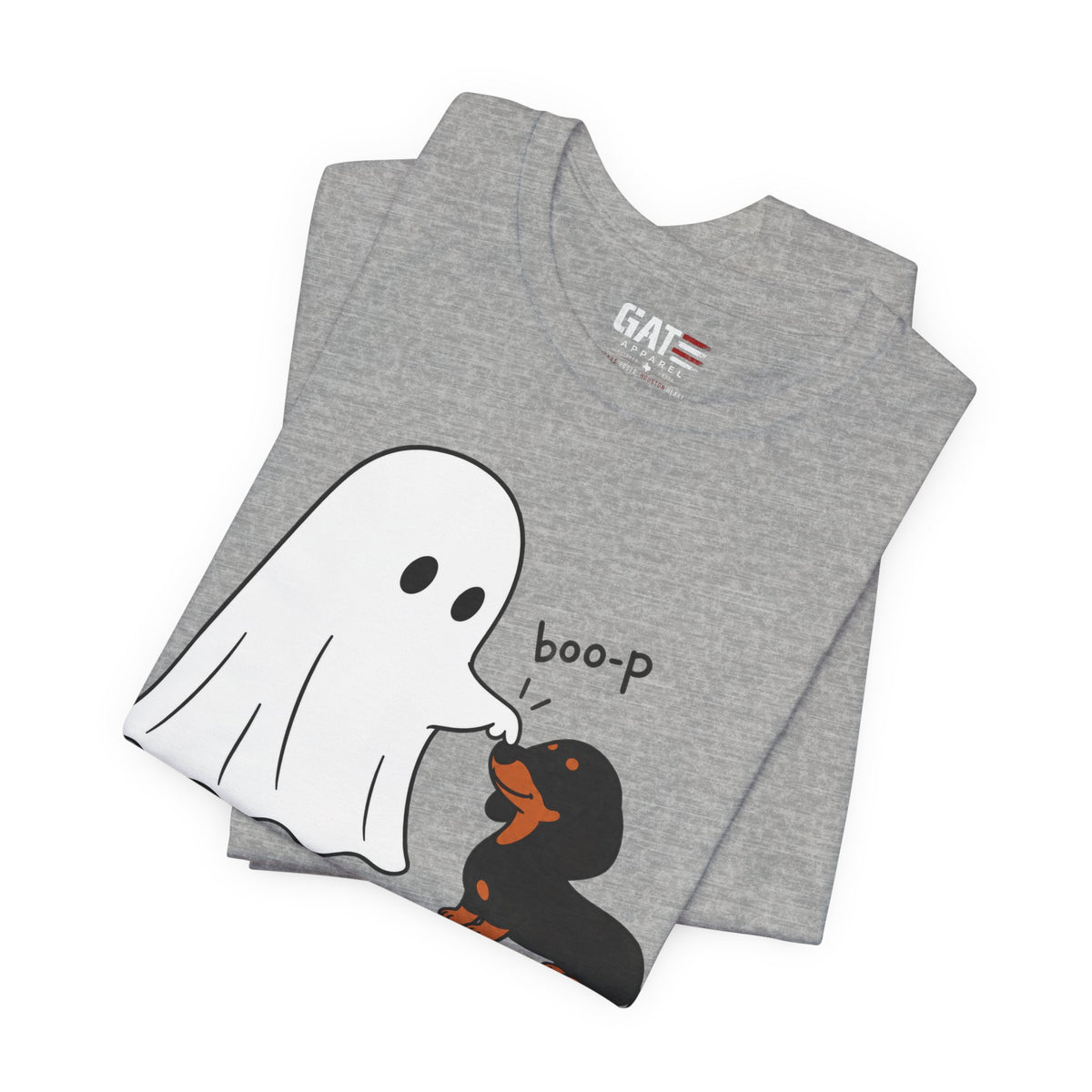 Halloween Ghost & Dachshund — "boo-p" Cute Dog Halloween T-Shirt