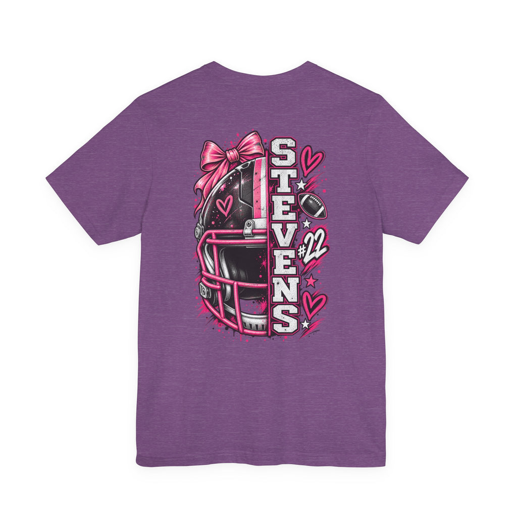 Football Mom Personalized Shirt Custom Player Name Number Helmet Game Day Tee