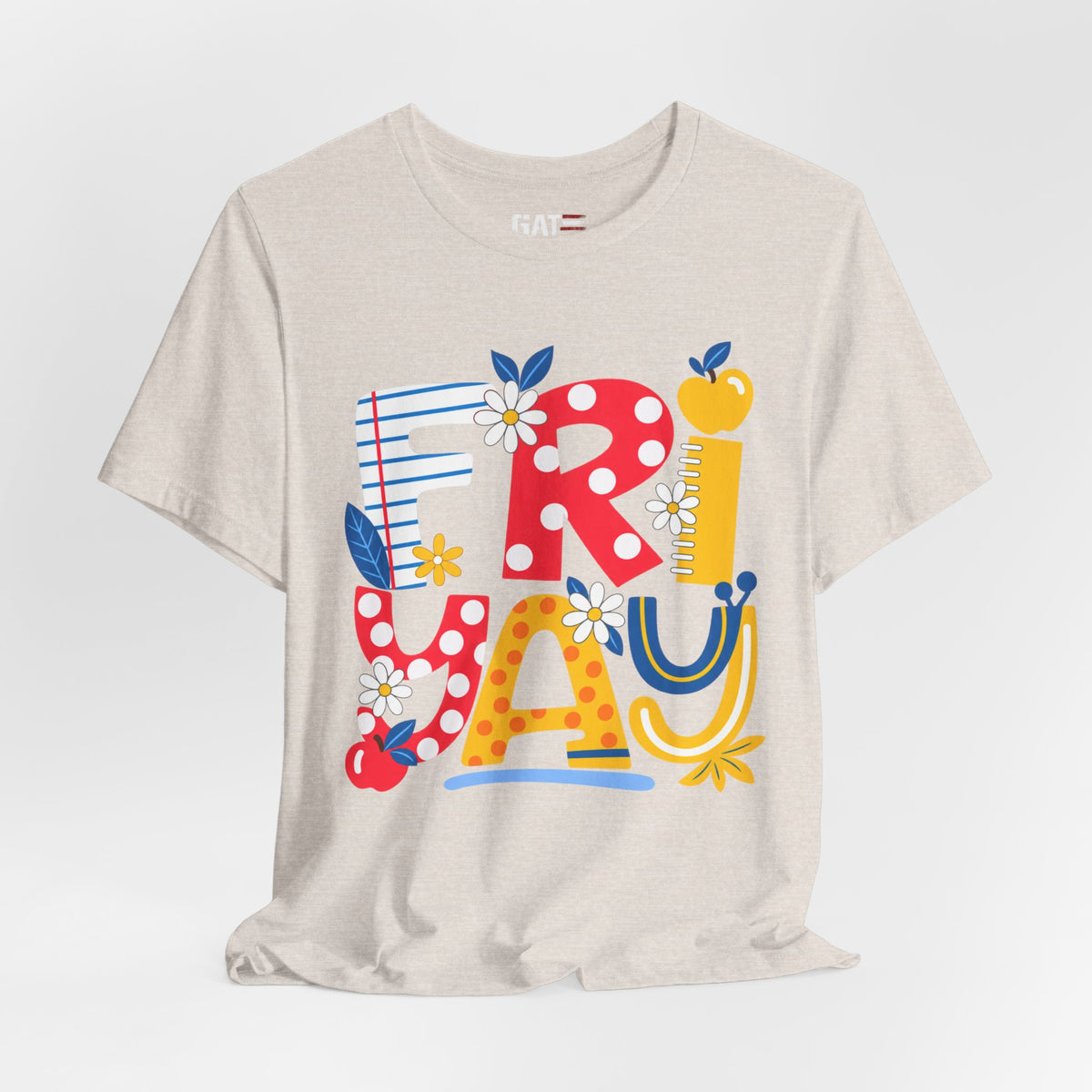 Teacher shirt FRIYAY Floral Tee — Colorful Spring Graphic T‑Shirt