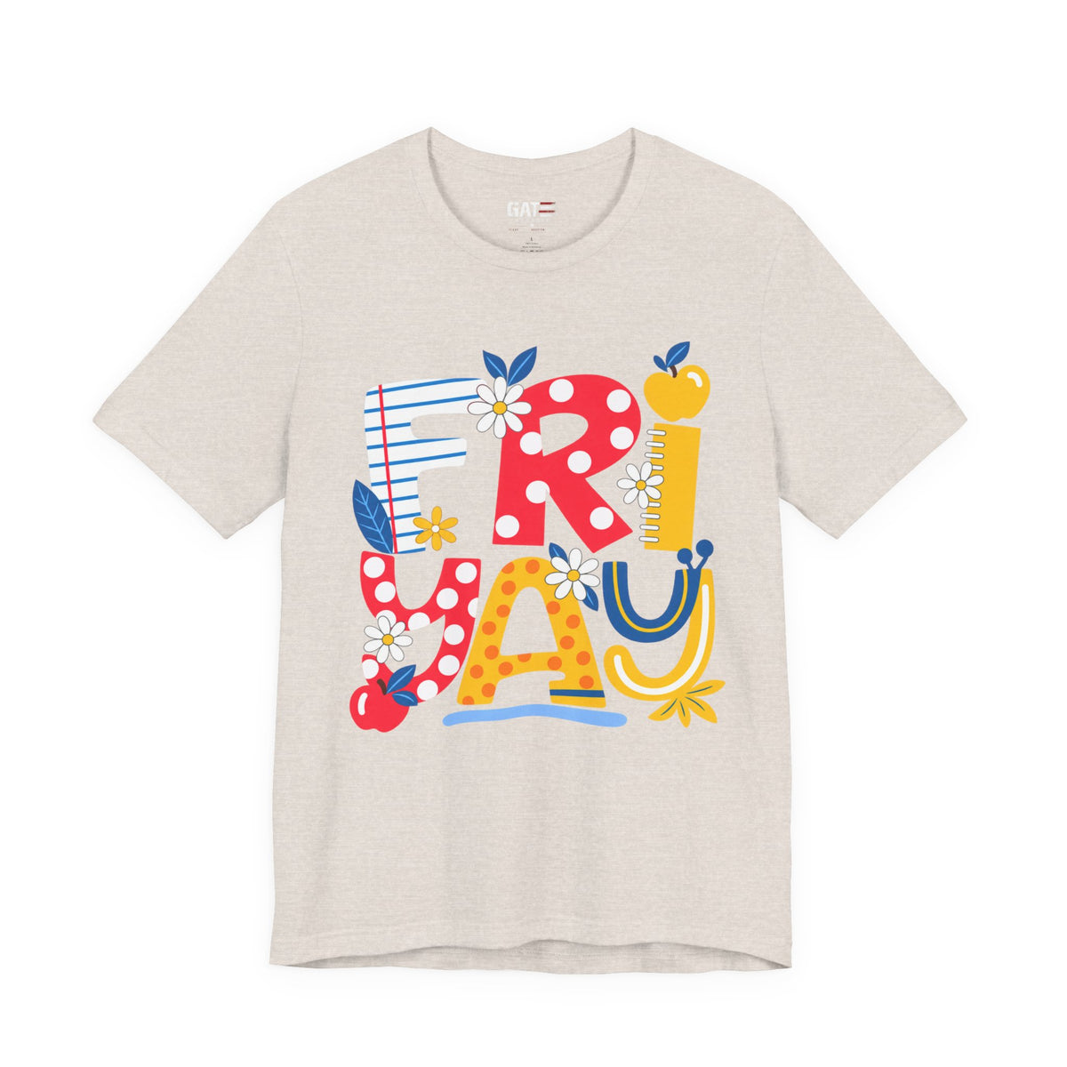 FRIYAY Teacher Shirt | Colorful Floral Classroom Tee