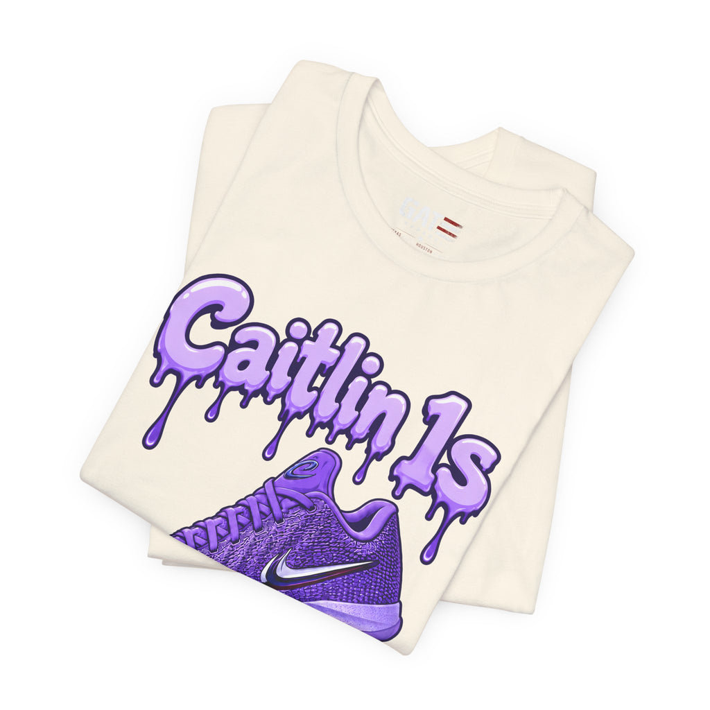 Caitlin Clark Caitlin 1s Purple Fade Paint Sneaker Shirt
