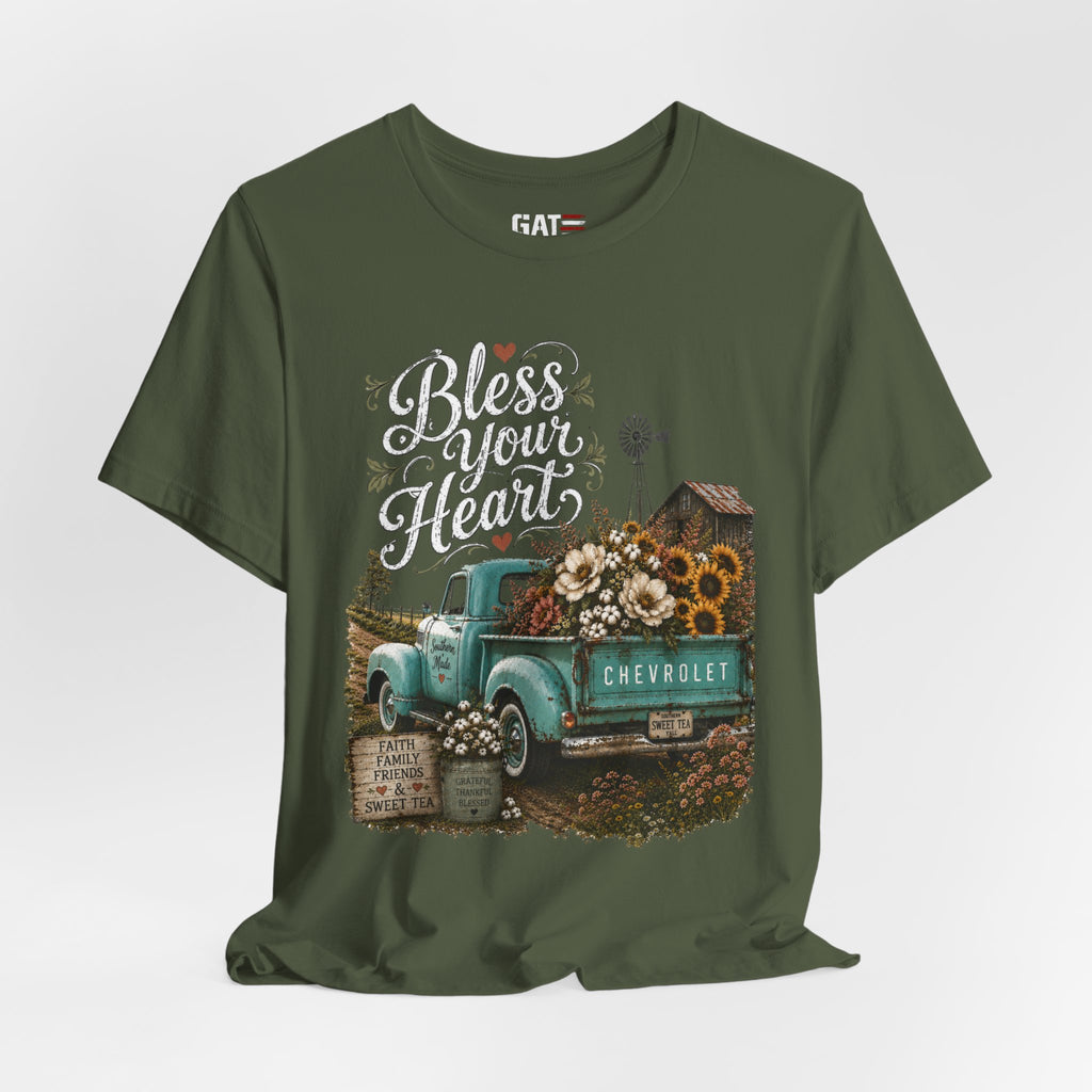 Funny Southern Shirt, Bless Your Heart Tee, Southern Humor Graphic Tee, Magnolia Floral Shirt, Country Girl Gift, Farmhouse Style Tee