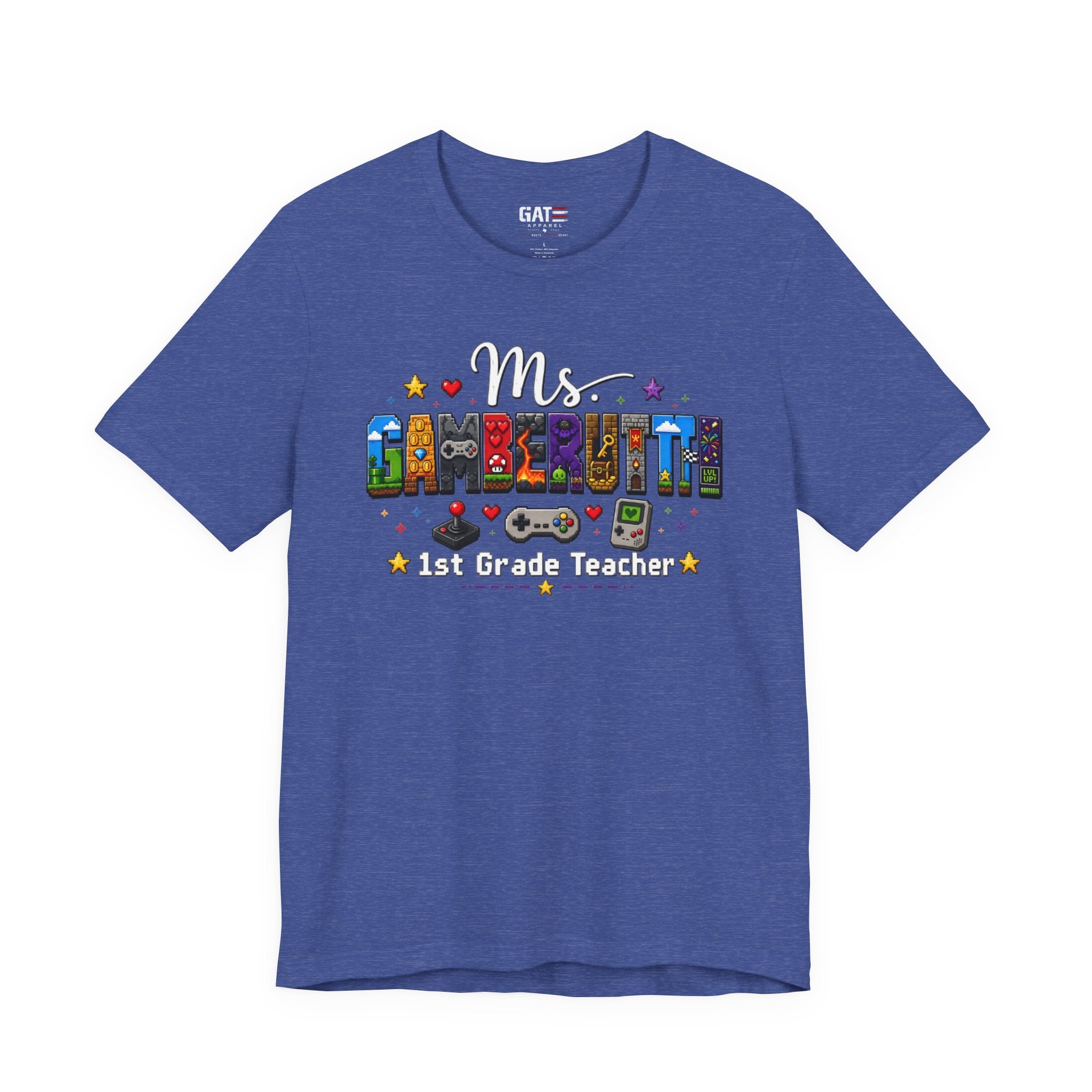 CustomTeacher Gaming T-Shirt Block Letters