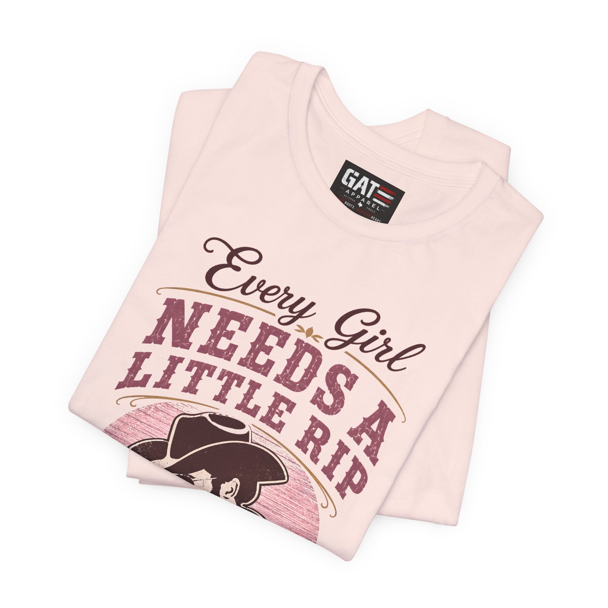 Every Girl Needs A Little Rip In Their Jeans Pink Text Shirt | Dutton Ranch| Yellowstone Inspire Shirt
