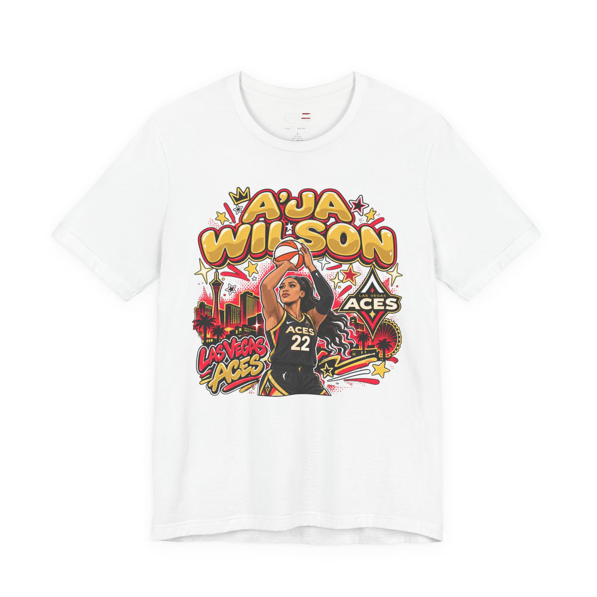 A'ja Wilson Las Vegas Aces Shirt – WNBA Player Graphic Tee product mockup 2