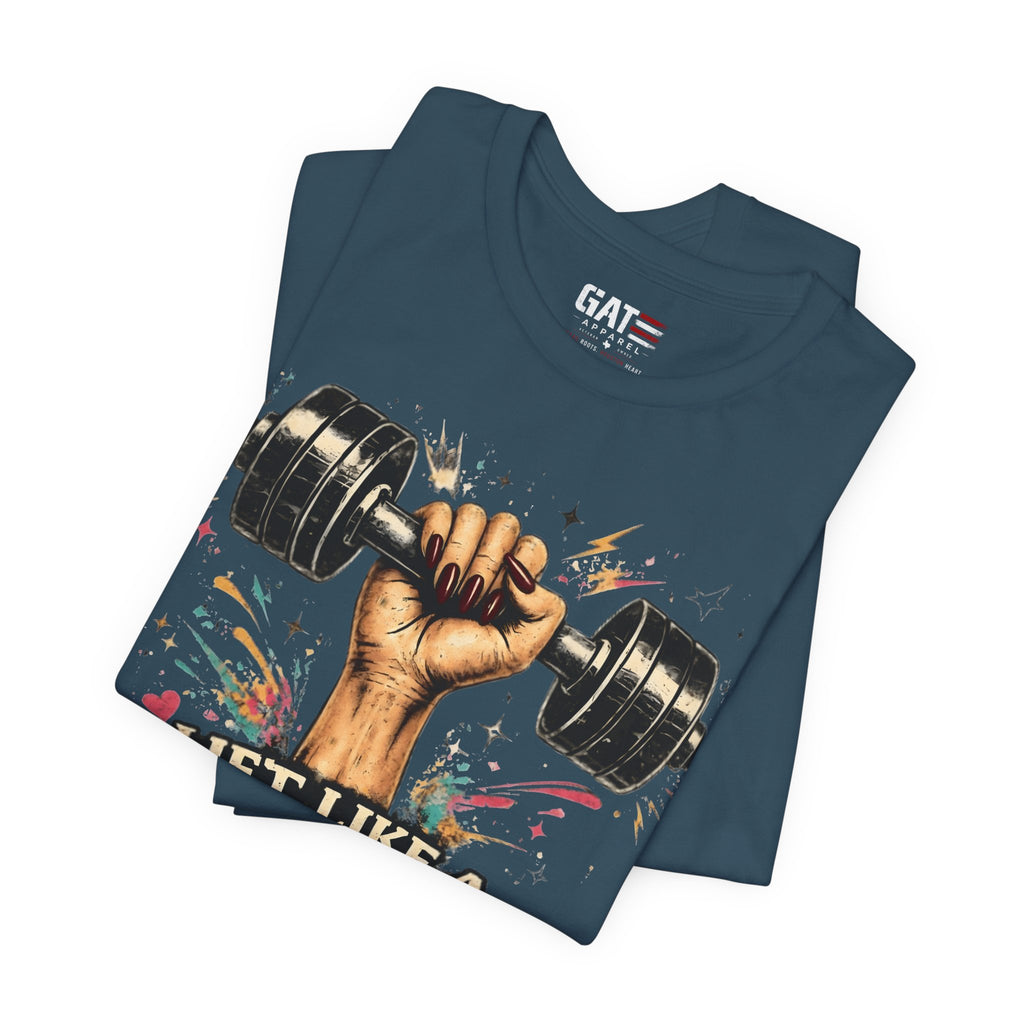 Lift Like A Girl Shirt, Women's Gym Shirt, Weightlifting Tee, Cute Fitness Shirt, Workout Gift for Women