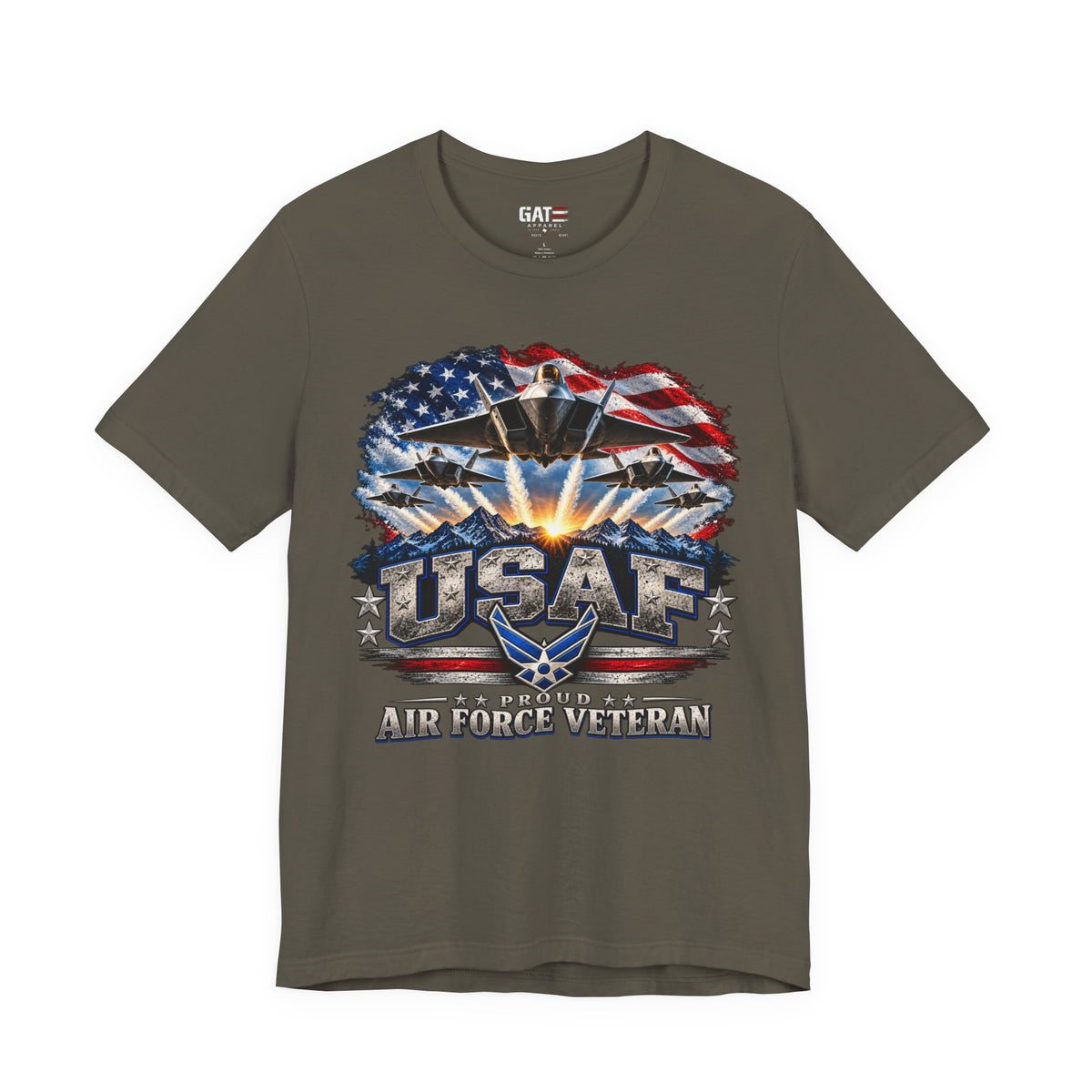 USAF Air Force Veteran Tee — American Flag Military Tribute T-Shirt