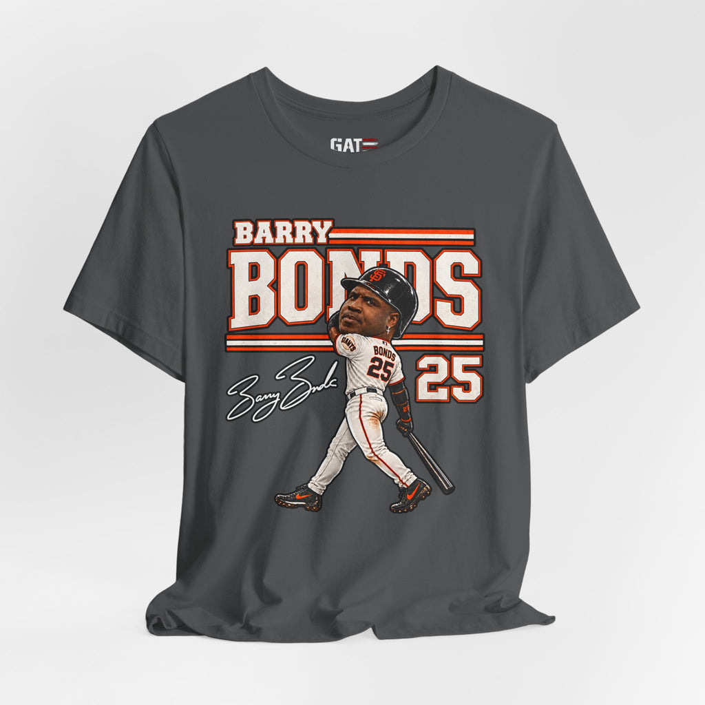 Barry Bonds Big Head Baseball Graphic Shirt – San Francisco #25 Fan Tee