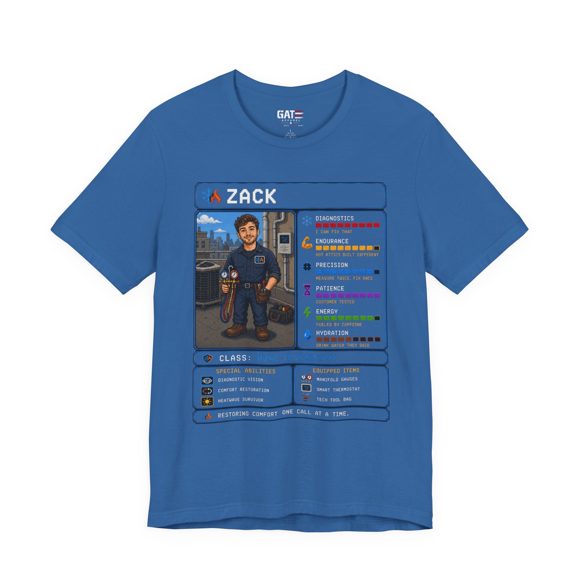 Custom HVAC Technician RPG Character Shirt| Personalized HVAC Tech Gift