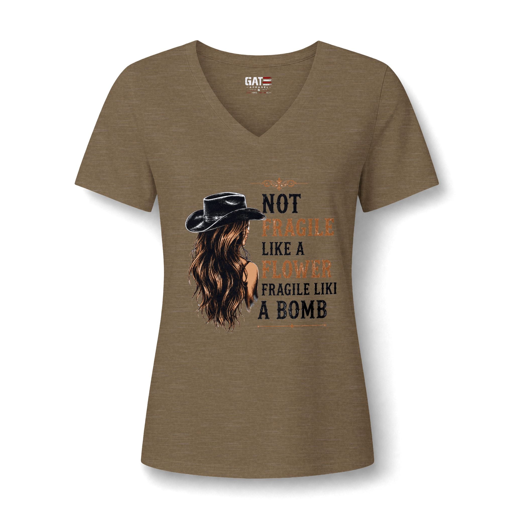 Beth Dutton Not Fragile Like a Flower — Women's V-Neck Tee