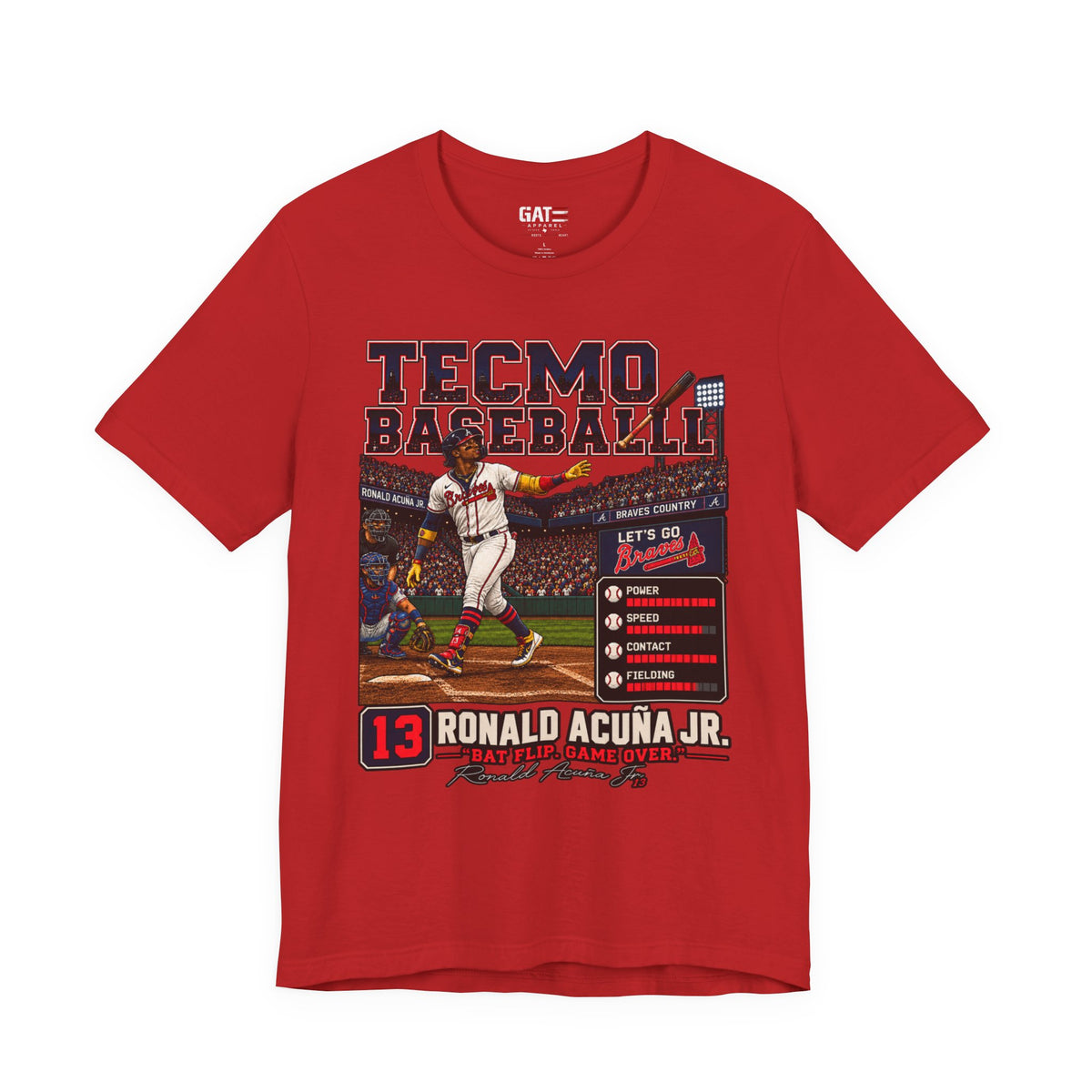 Atlanta Braves – Ronald Acuña Jr. – Tee — Retro Arcade Baseball T-Shirt