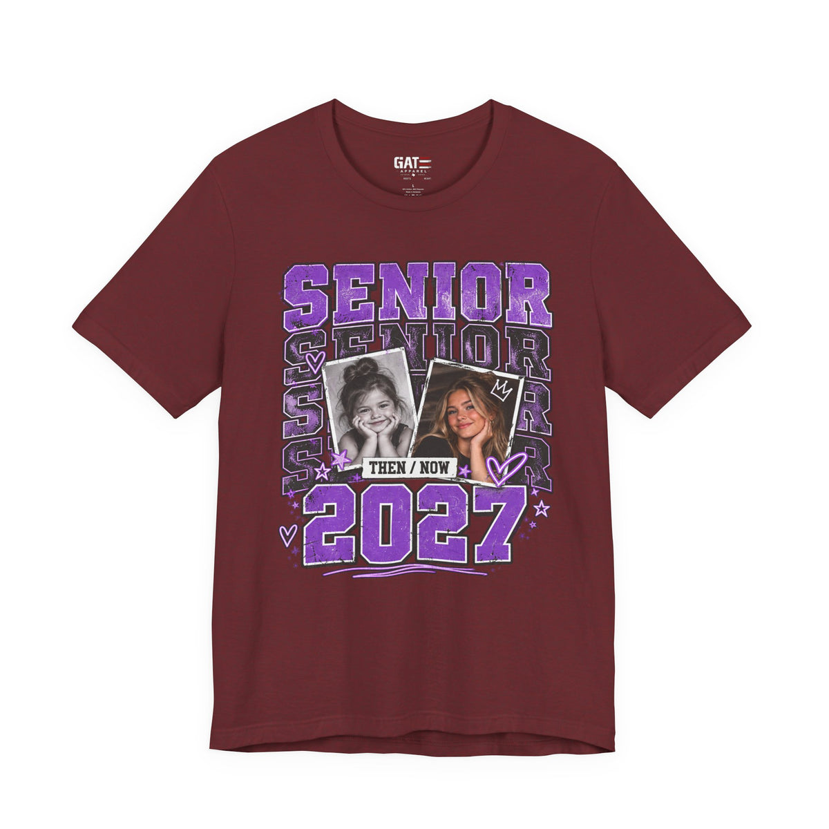 Senior 2027 Then & Now Yearbook Photo Shirt