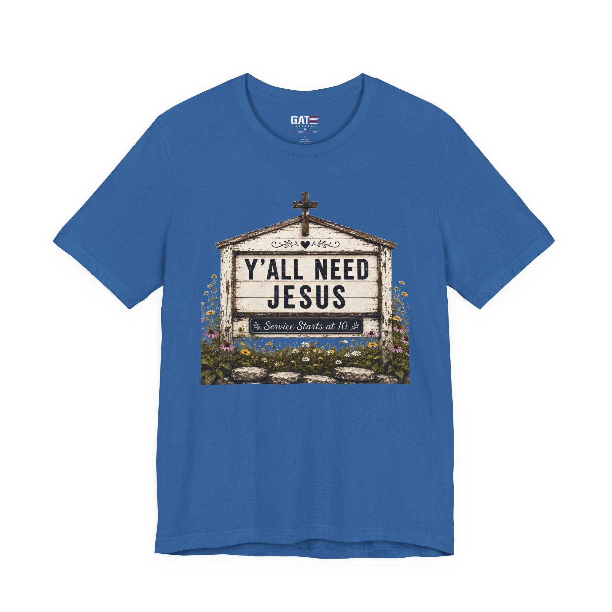 Y'all Need Jesus, Christian Shirt for Women, Rustic Faith Graphic Tee, Country Western Shirt, Farmhouse Christian Gift, Cowgirl Church Tee