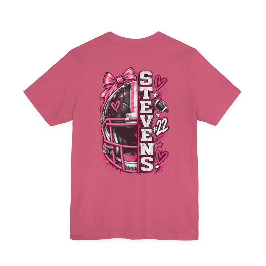Football Mom Personalized Shirt Custom Player Name Number Helmet Game Day Tee
