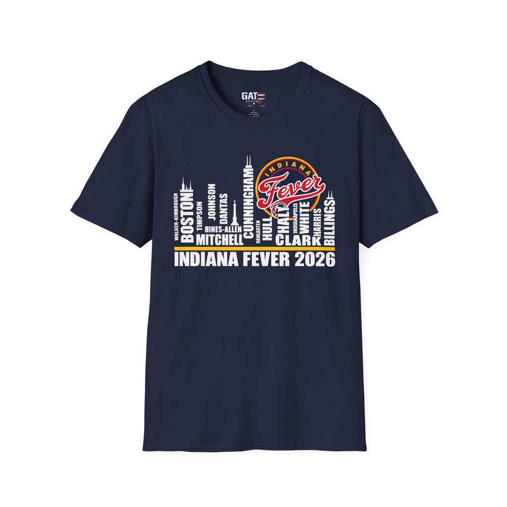 Indiana Fever Team Shirt Caitlin Clark Sophie Cunningham WNBA Basketball Tee