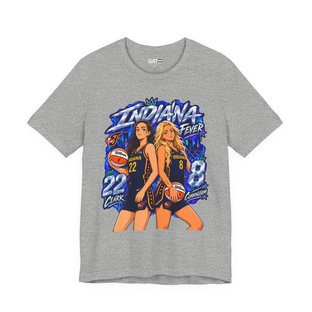 Caitlin Clark Sophie Cunningham Indiana Fever Anime Shirt WNBA Basketball Tee