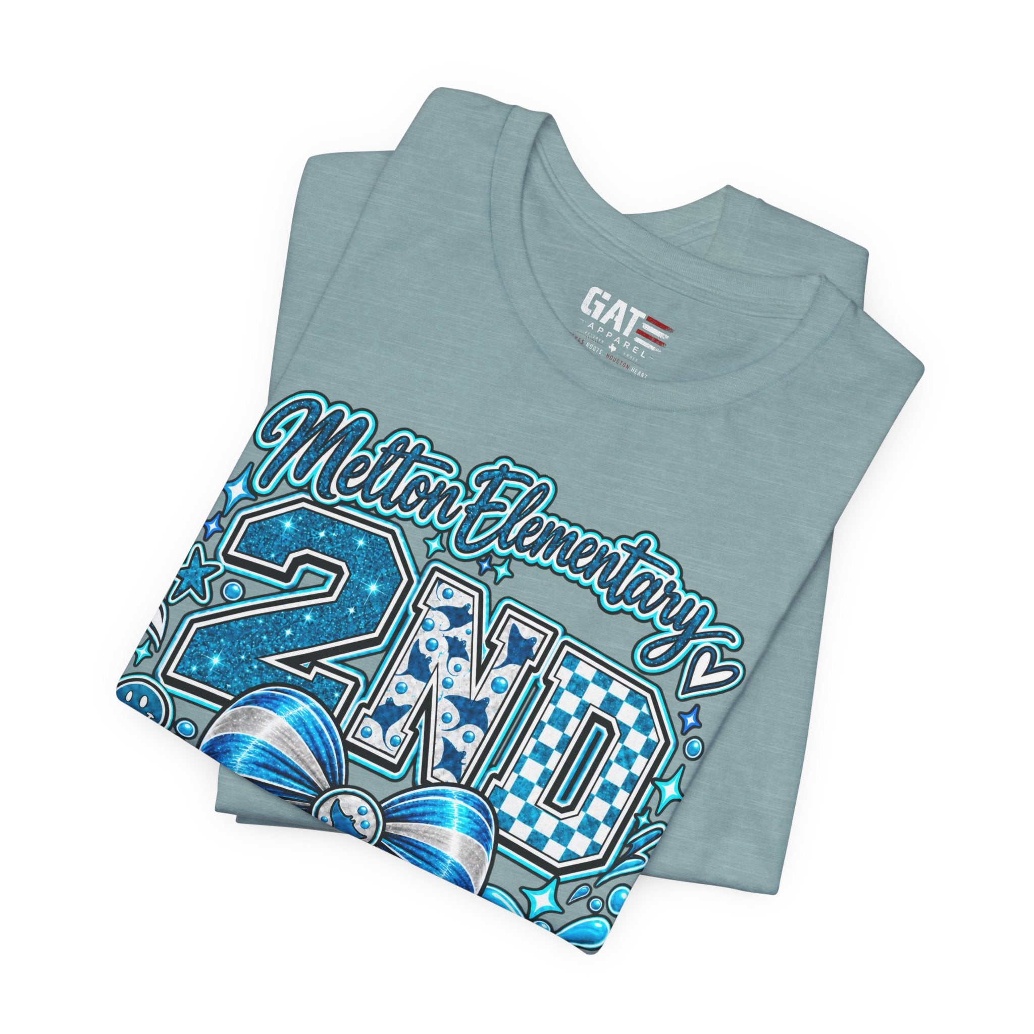 Melton 2nd Grade School T‑Shirt — Bow Design