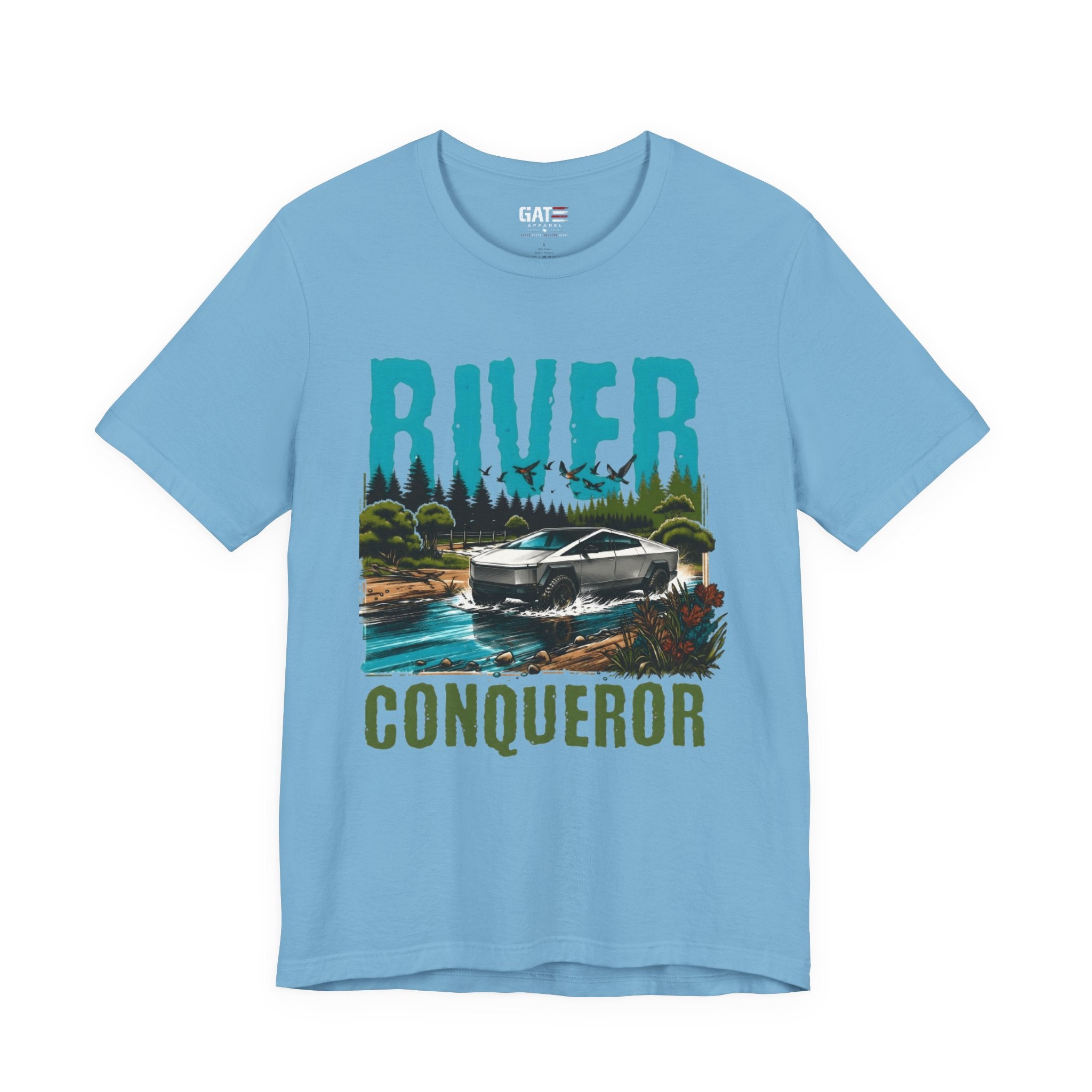 Cybertruck River Conqueror Shirt, Tesla Cybertruck Off Road Tee, Adventure Truck Shirt, Camping Shirt, Outdoor Lover Gift