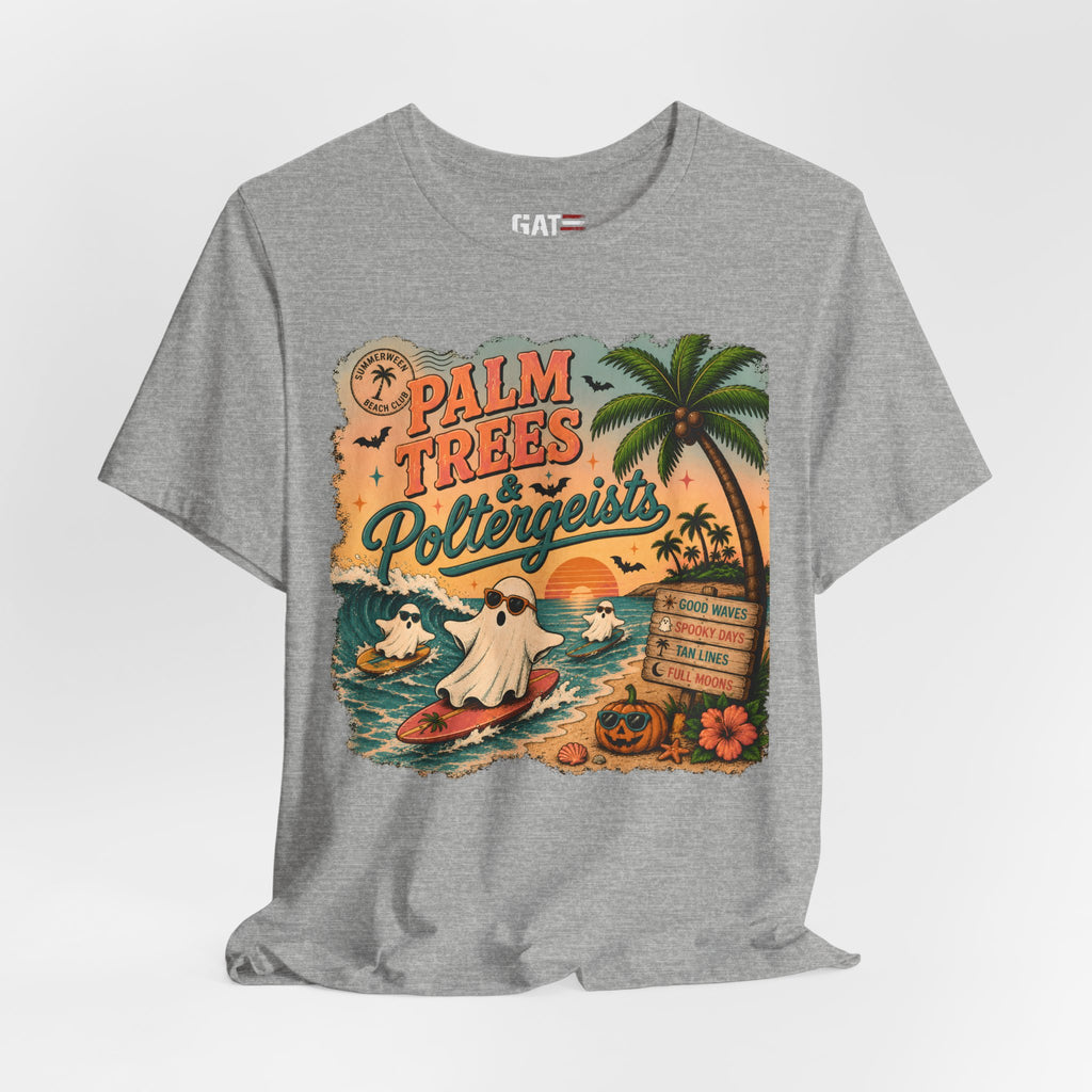 Summerween Shirt, Spooky Beach Shirt, Ghost Beach Tee, Halloween Beach Shirt, Coastal Halloween Tee, Tropical Ghost Shirt