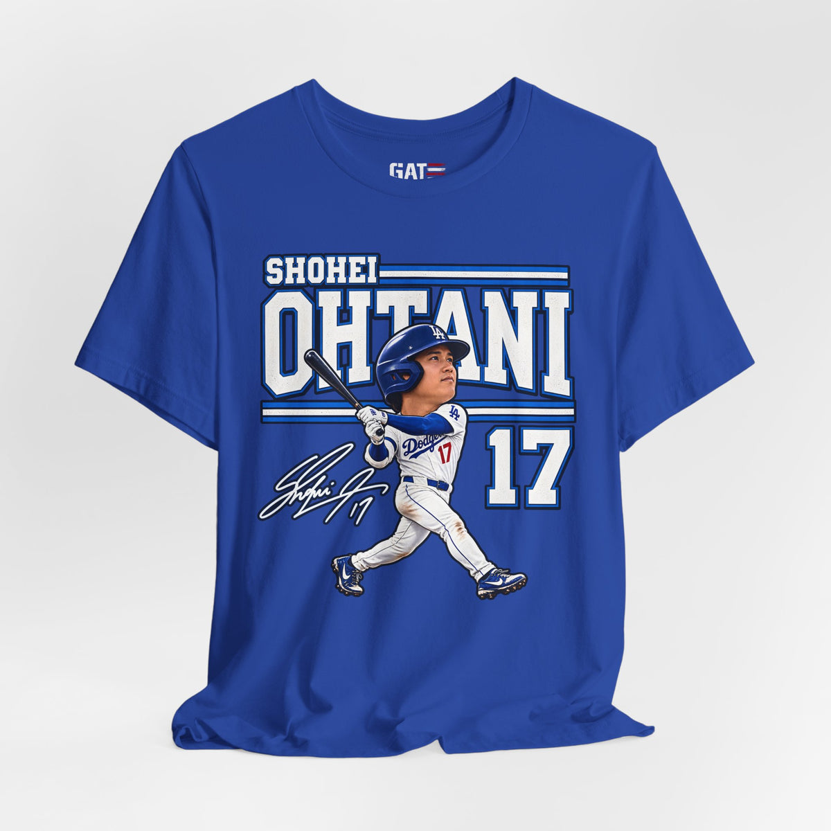Shohei Ohtani Big Head Baseball Graphic Shirt – Los Angeles #17 Fan Tee